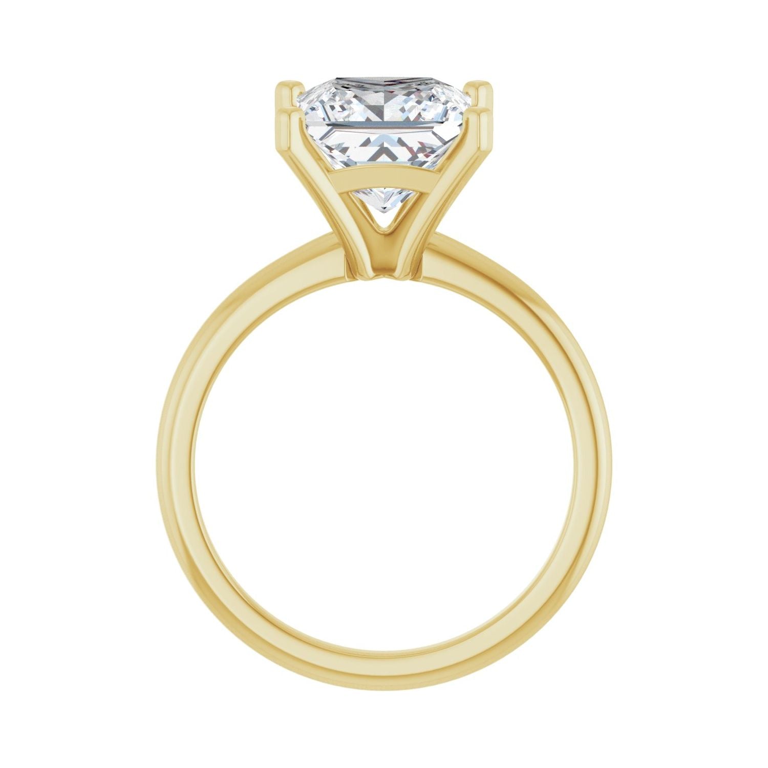 Square Engagement Ring | Metal Type=14K Yellow Gold | Center Stone Size=3 CT | Image 2