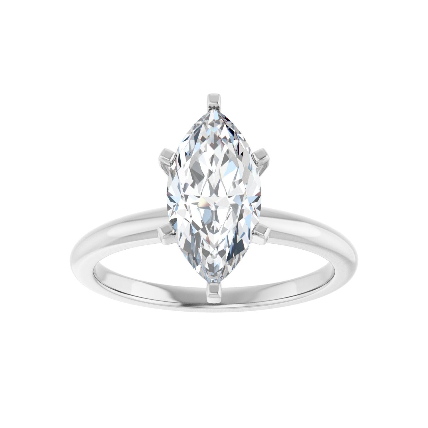 Marquise Engagement Ring | Metal Type=14K White Gold | Center Stone Size=1.5 CT | Image 3