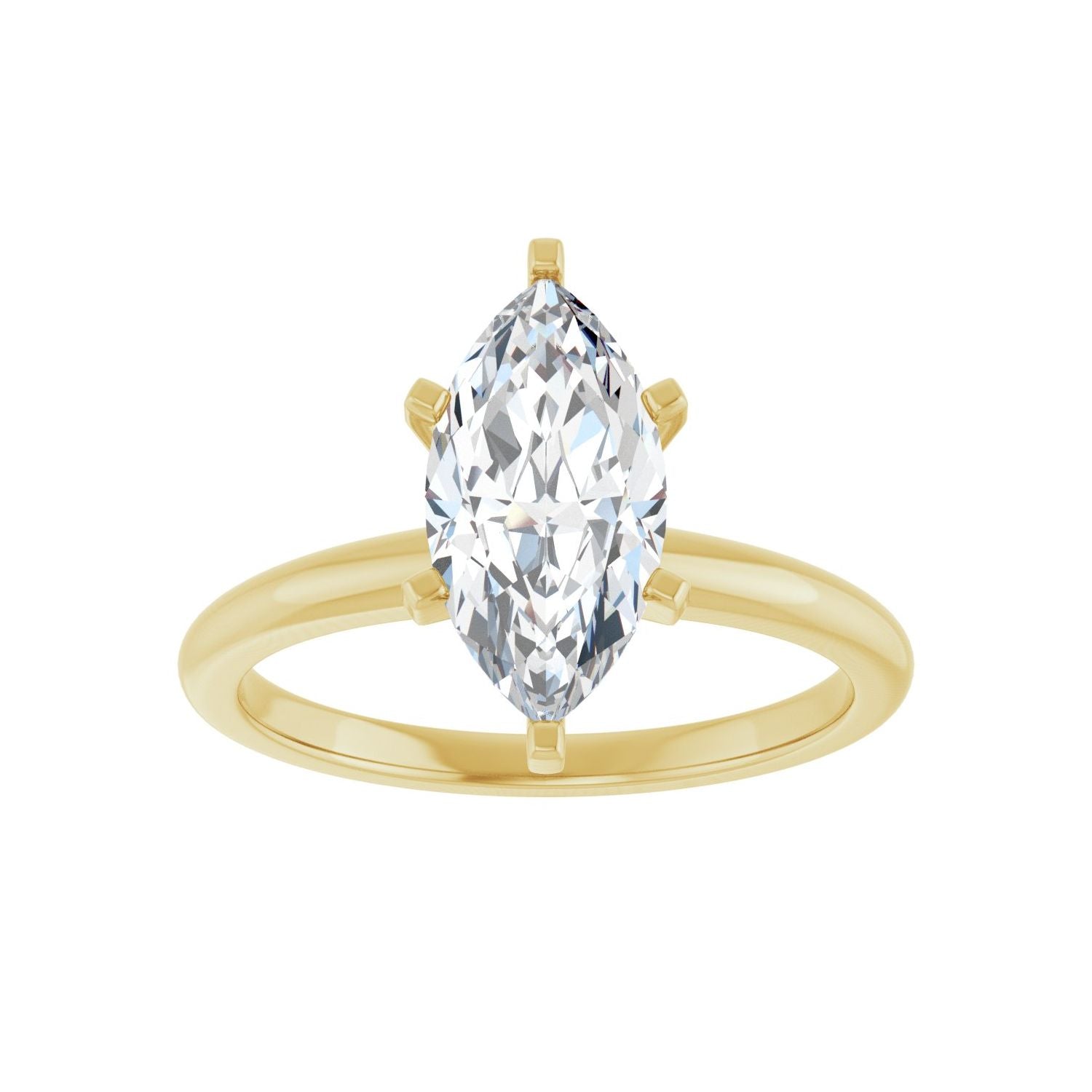 Marquise Engagement Ring | Metal Type=14K Yellow Gold | Center Stone Size=1.5 CT | Image 3