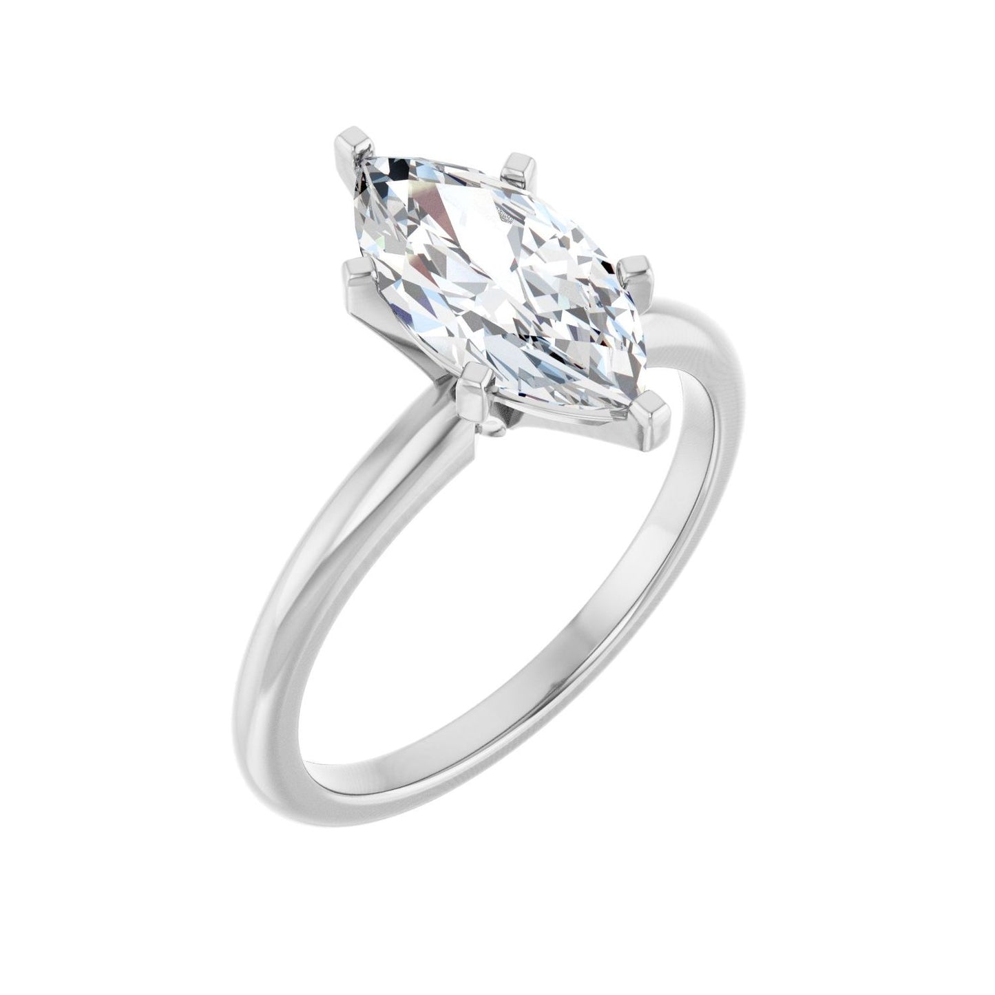 Marquise Engagement Ring | Metal Type=14K White Gold | Center Stone Size=1.5 CT | Image 1