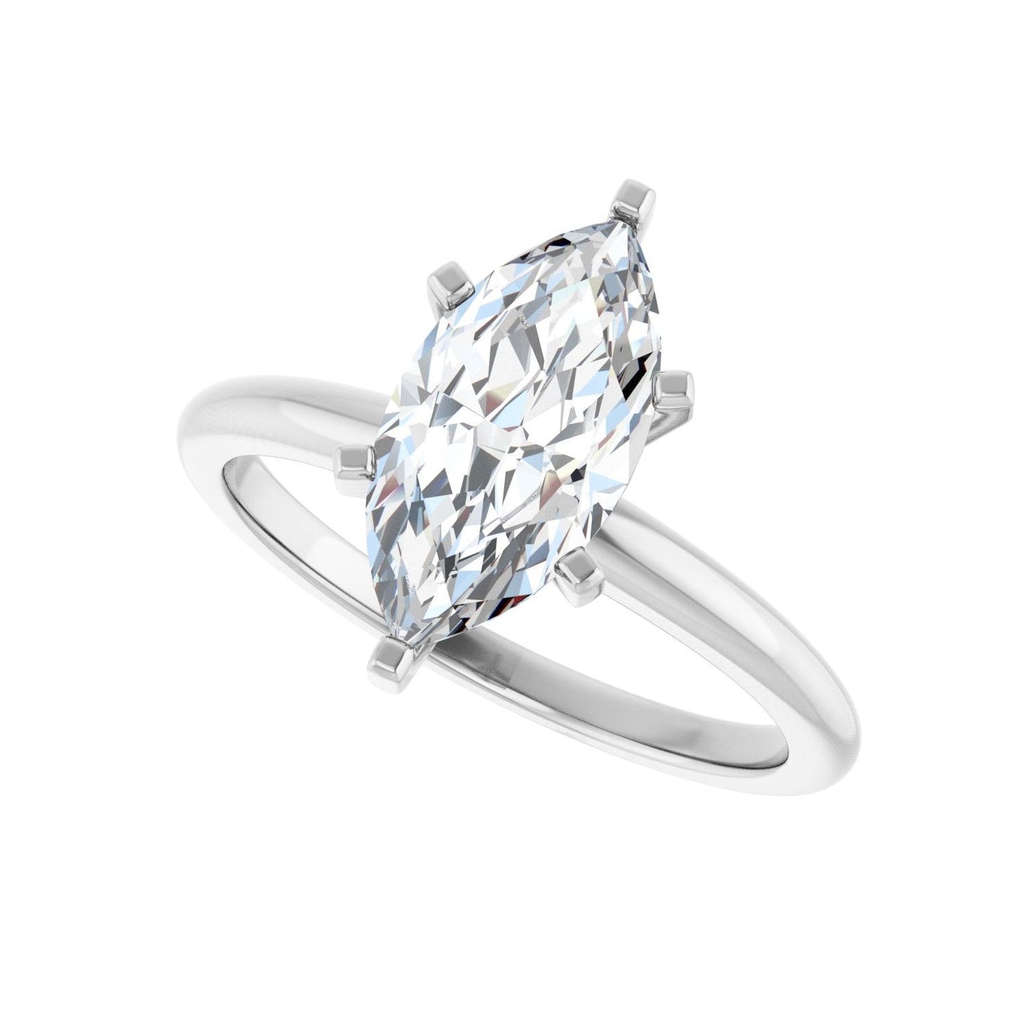 Marquise Engagement Ring | Metal Type=14K White Gold | Center Stone Size=1.5 CT | Image 5