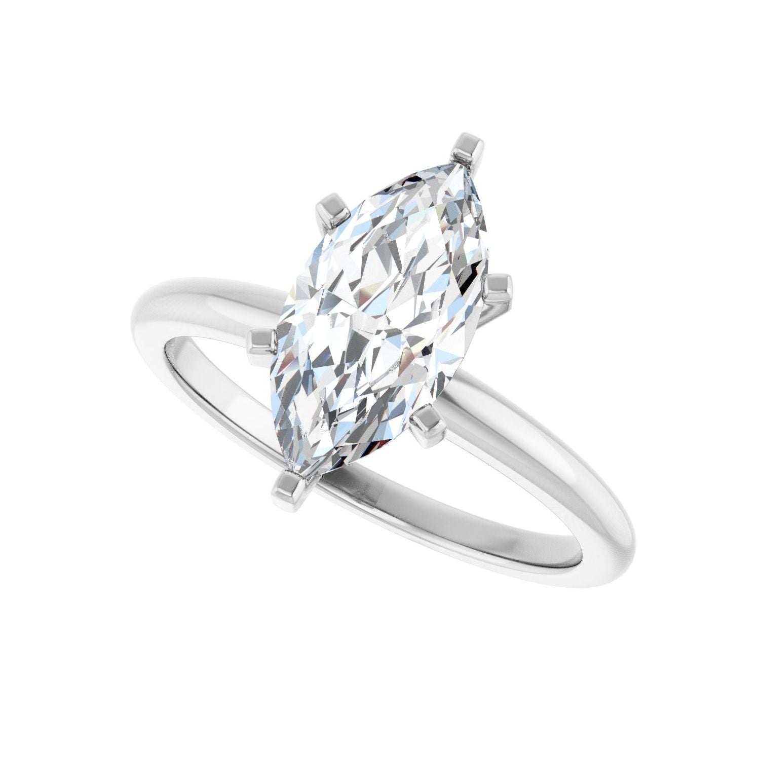 Marquise Engagement Ring | Metal Type=14K White Gold | Center Stone Size=1.5 CT | Image 5