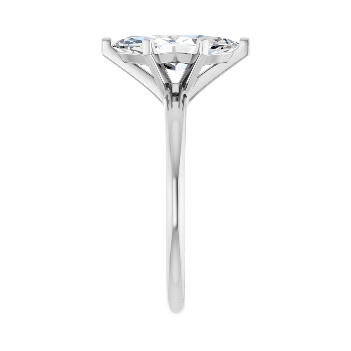 Marquise Engagement Ring | Metal Type=14K White Gold | Center Stone Size=1.5 CT | Image 4