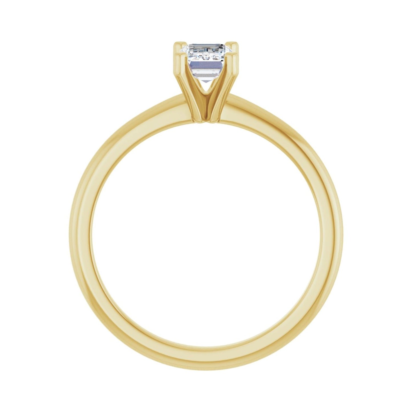 Emerald Engagement Ring | Metal Type=14K Yellow Gold | Center Stone Size=1 CT | Image 2