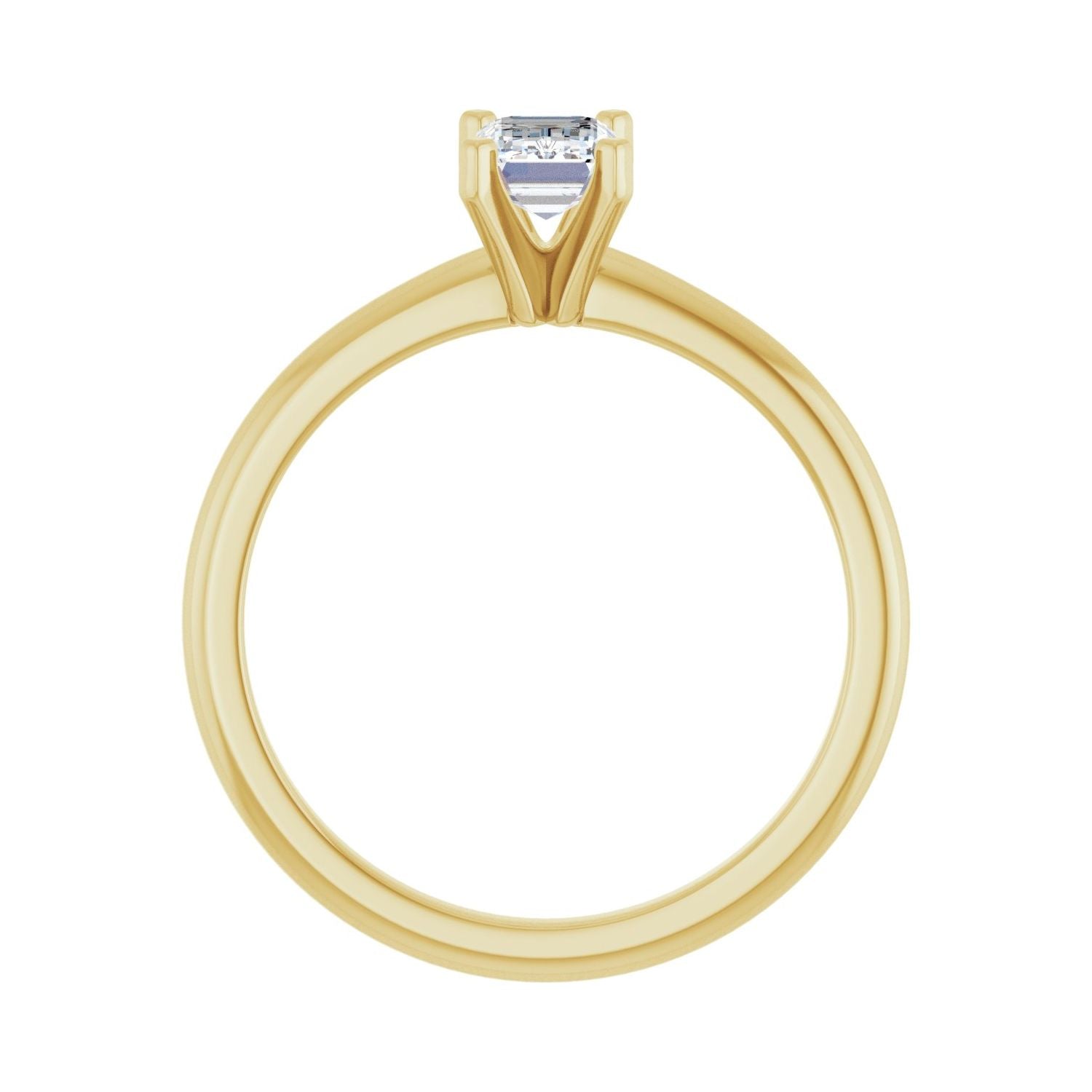 Emerald Engagement Ring | Metal Type=14K Yellow Gold | Center Stone Size=1 CT | Image 2