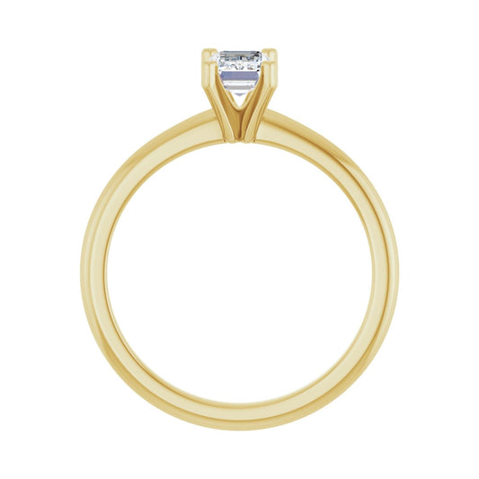 Emerald Engagement Ring | Metal Type=14K Yellow Gold | Center Stone Size=1 CT | Image 2