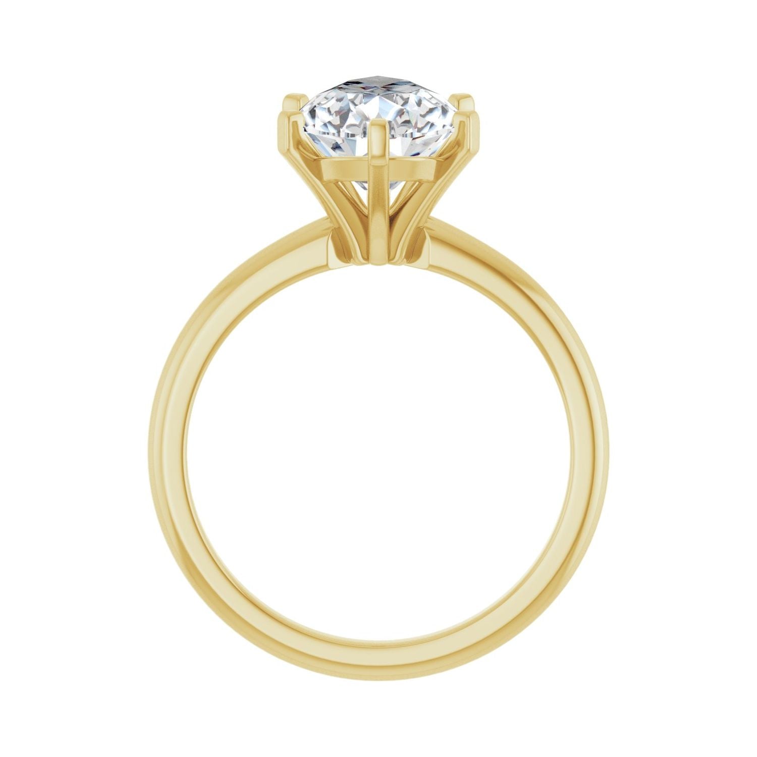 Pear Engagement Ring | Metal Type=14K Yellow Gold | Center Stone Size=3 CT | Image 2