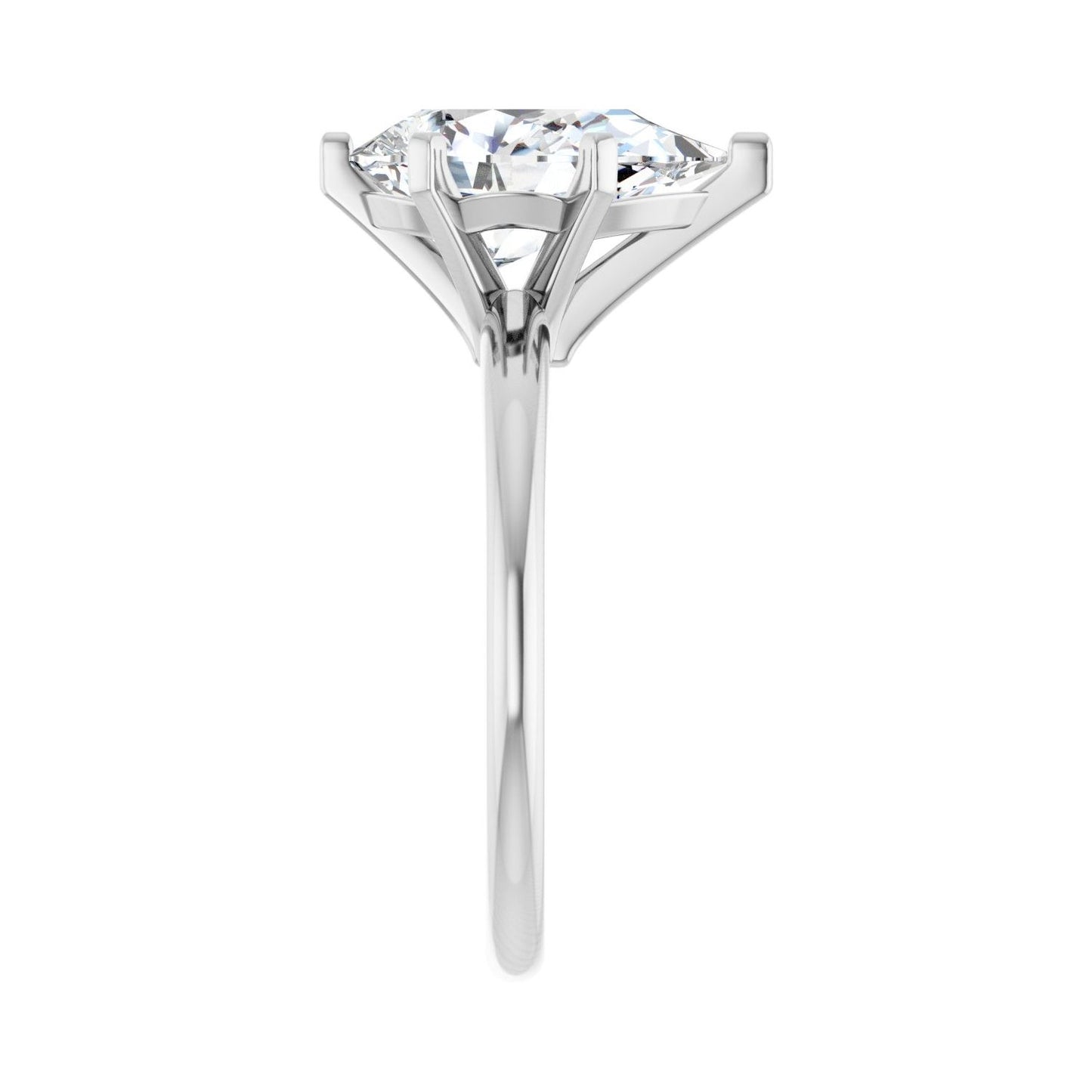 Pear Engagement Ring | Metal Type=14K White Gold | Center Stone Size=3 CT | Image 4