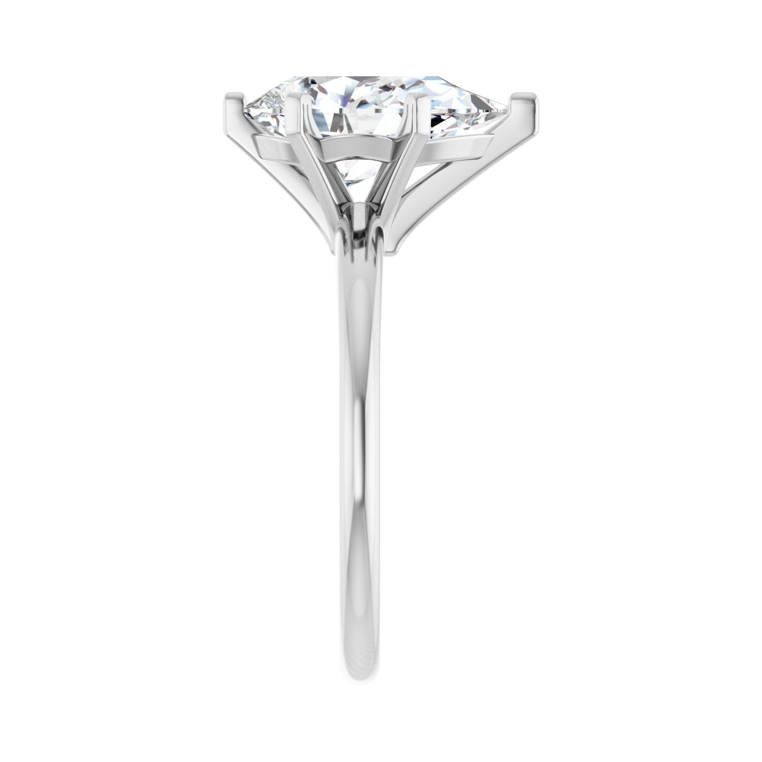 Pear Engagement Ring | Metal Type=14K White Gold | Center Stone Size=3 CT | Image 4