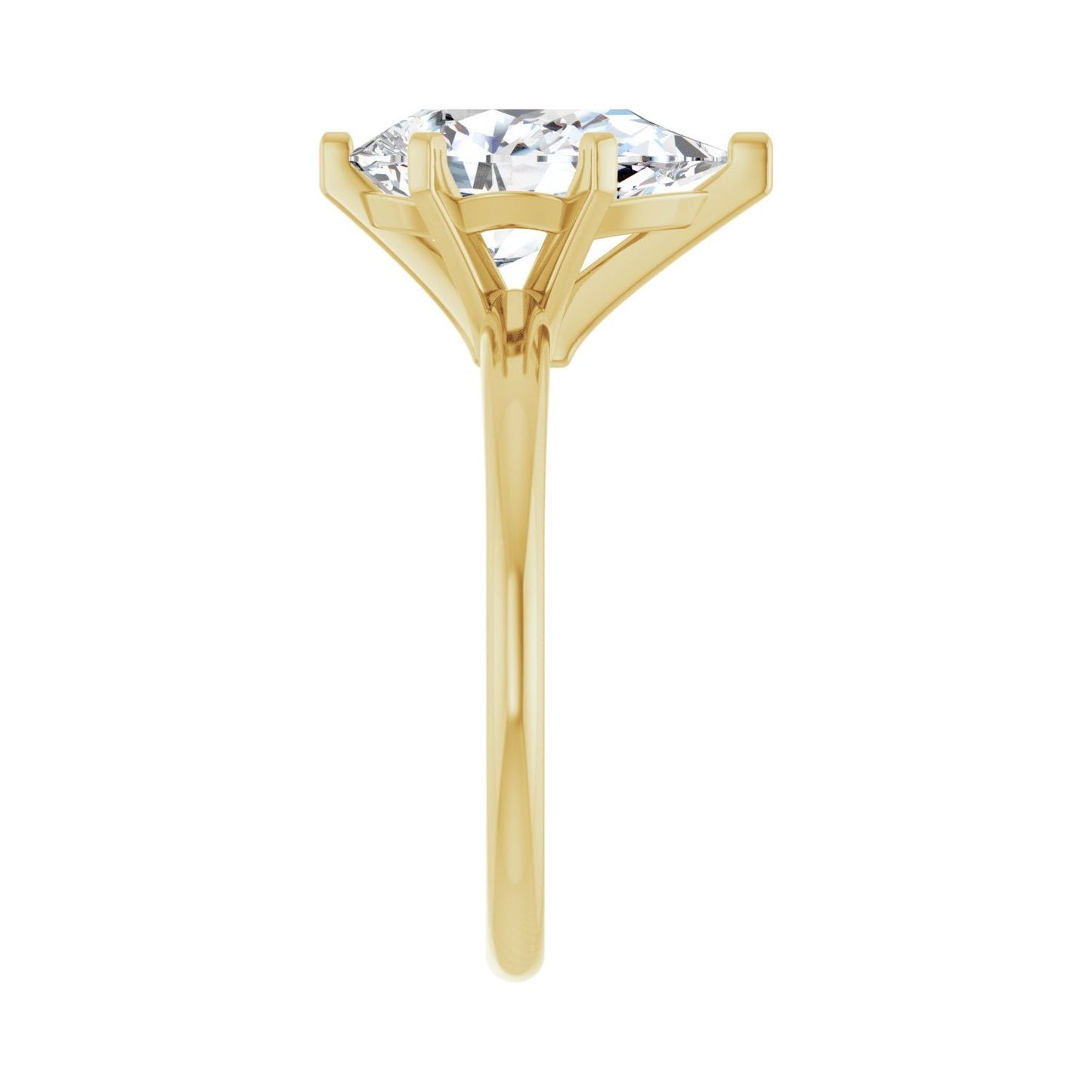 Pear Engagement Ring | Metal Type=14K Yellow Gold | Center Stone Size=3 CT | Image 4