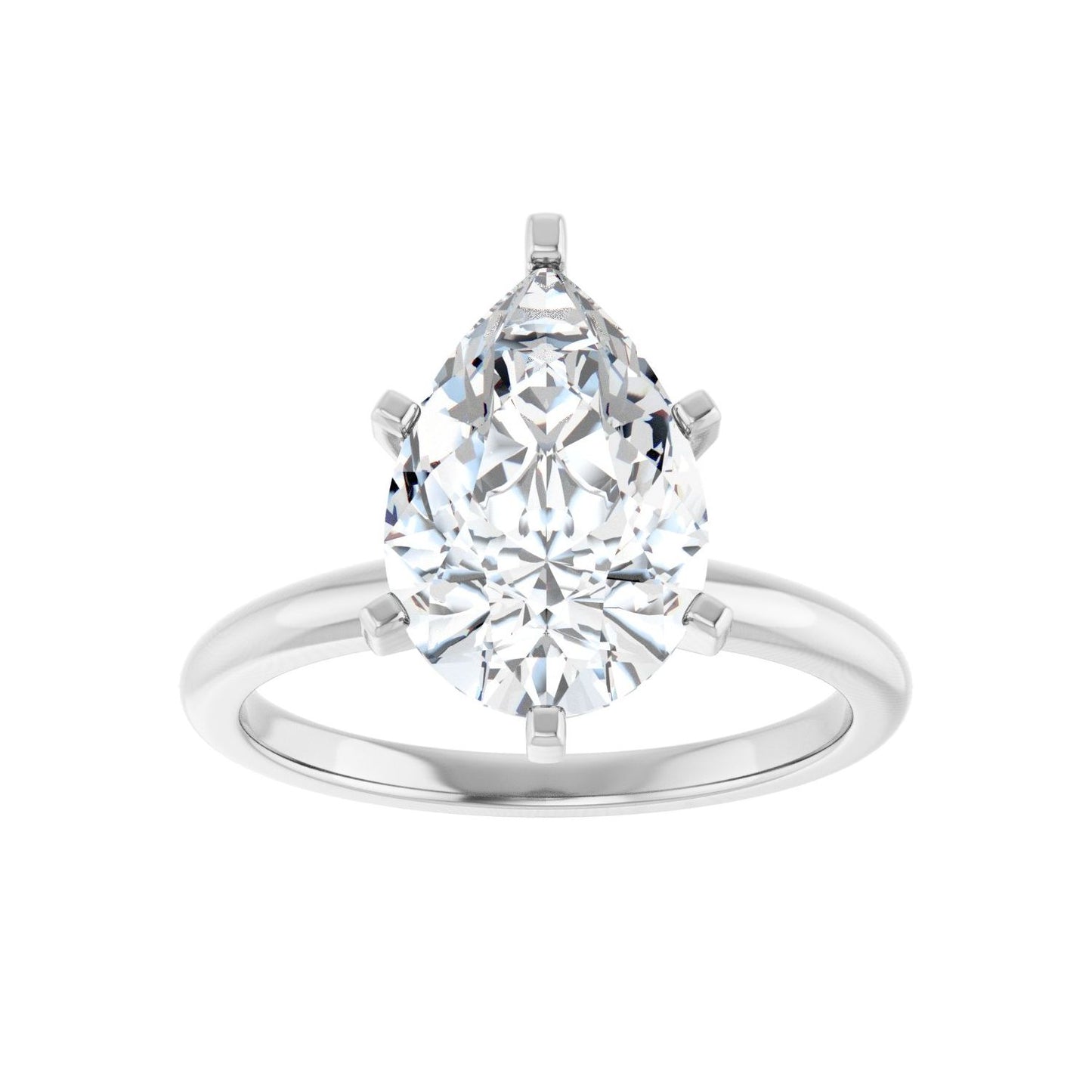 Pear Engagement Ring | Metal Type=14K White Gold | Center Stone Size=3 CT | Image 3