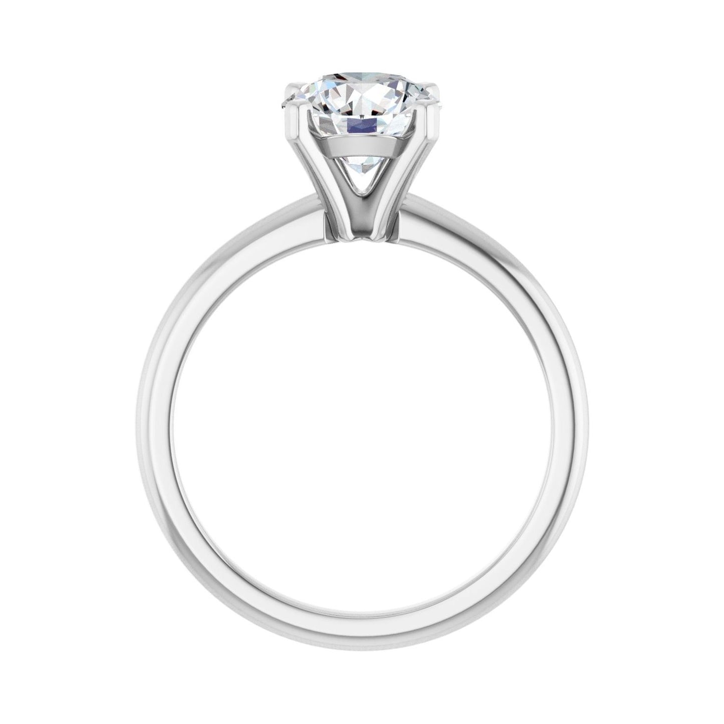 Round Engagement Ring | Metal Type=14K White Gold | Center Stone Size=1.5 CT | Image 2