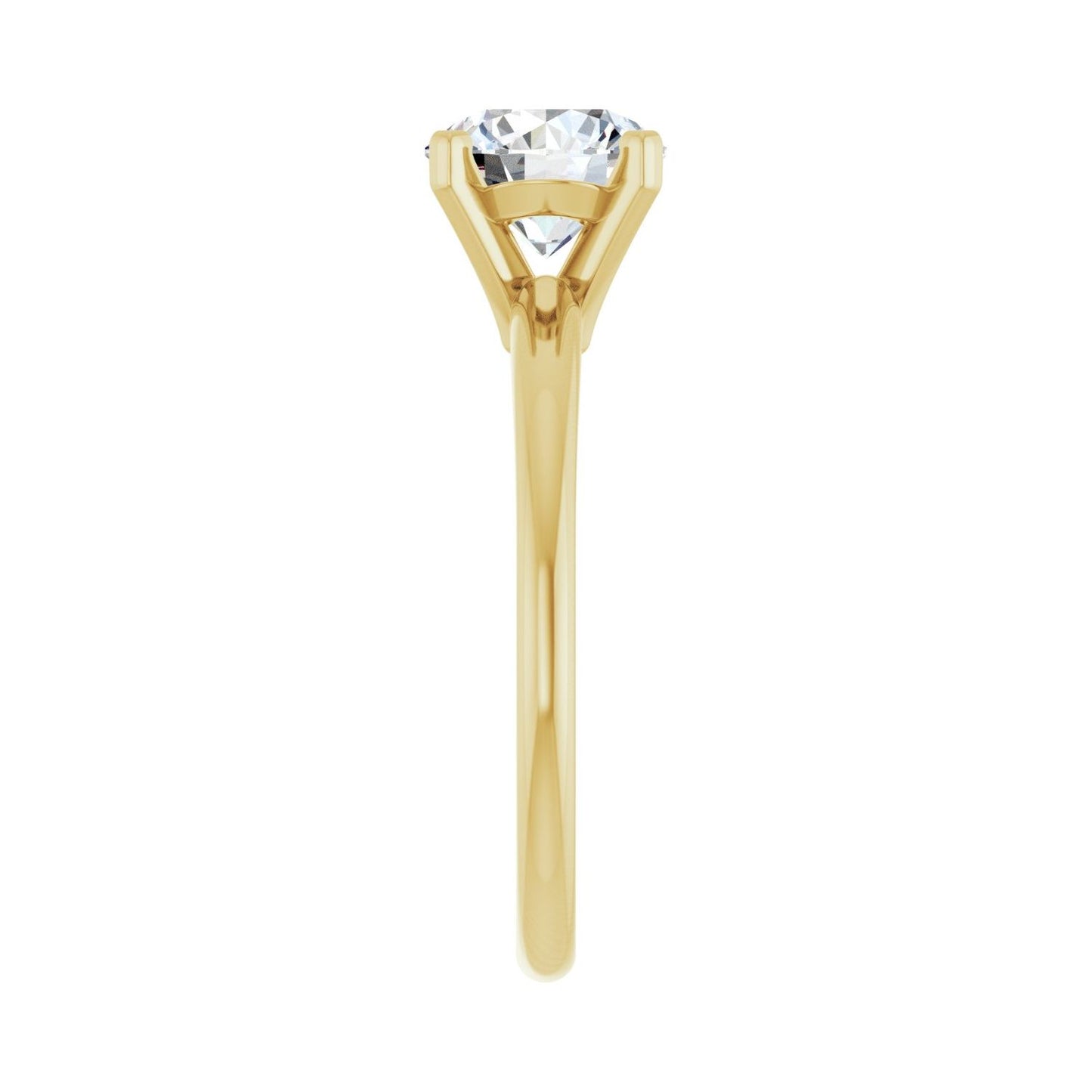 Round Engagement Ring | Metal Type=14K Yellow Gold | Center Stone Size=1.5 CT | Image 4