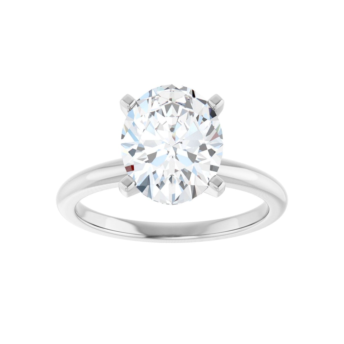 Oval Engagement Ring | Metal Type=14K White Gold | Center Stone Size=2.5 CT | Image 3