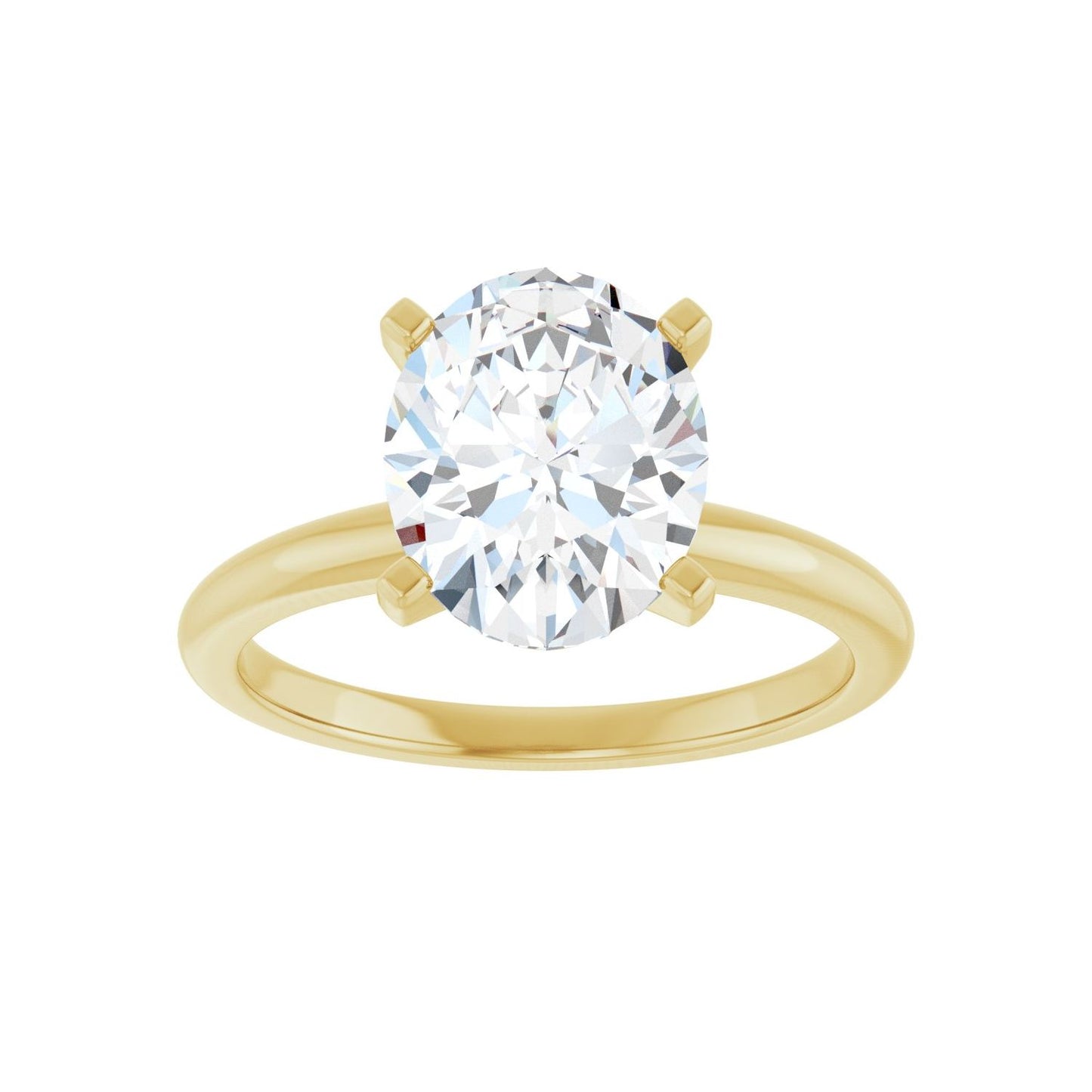 Oval Engagement Ring | Metal Type=14K Yellow Gold | Center Stone Size=2.5 CT | Image 3