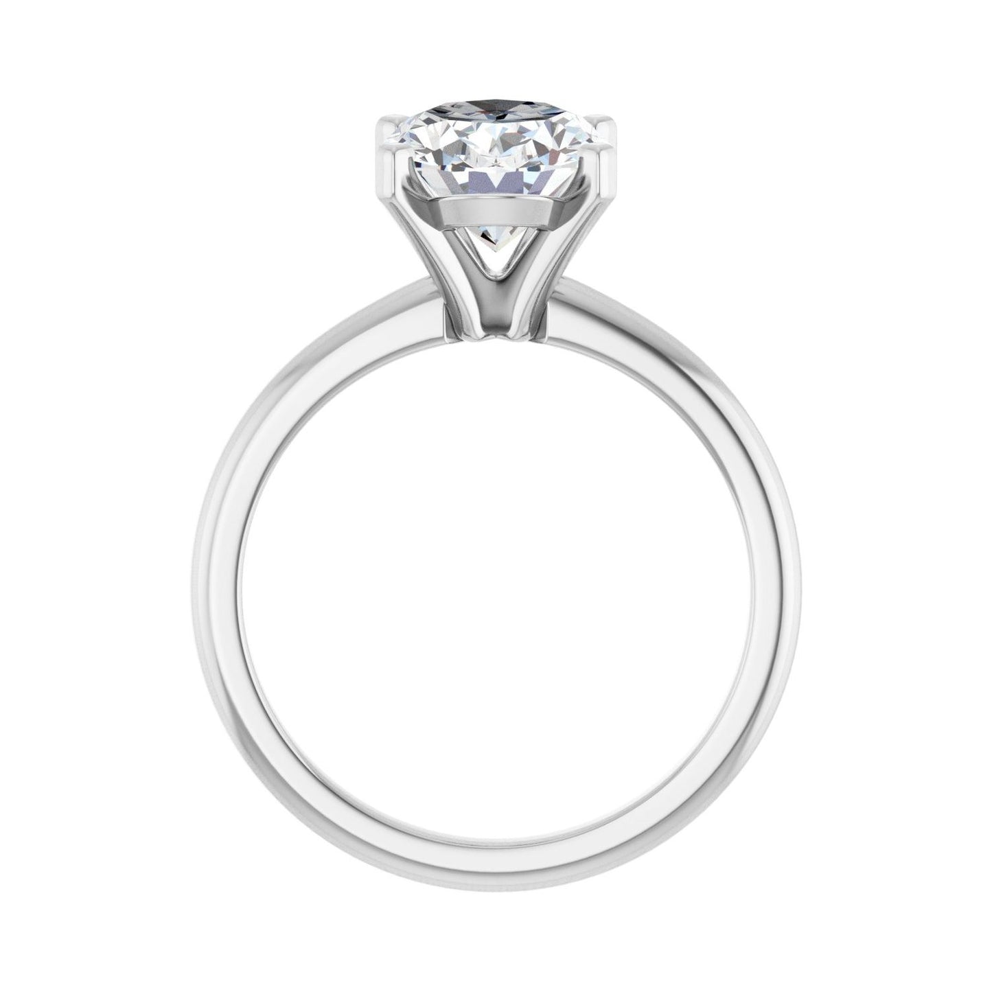 Oval Engagement Ring | Metal Type=14K White Gold | Center Stone Size=2.5 CT | Image 2