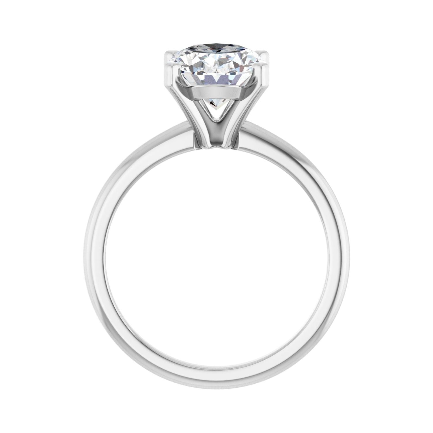Oval Engagement Ring | Metal Type=14K White Gold | Center Stone Size=2.5 CT | Image 2
