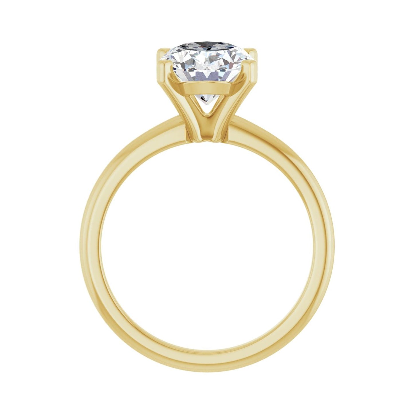 Oval Engagement Ring | Metal Type=14K Yellow Gold | Center Stone Size=2.5 CT | Image 2