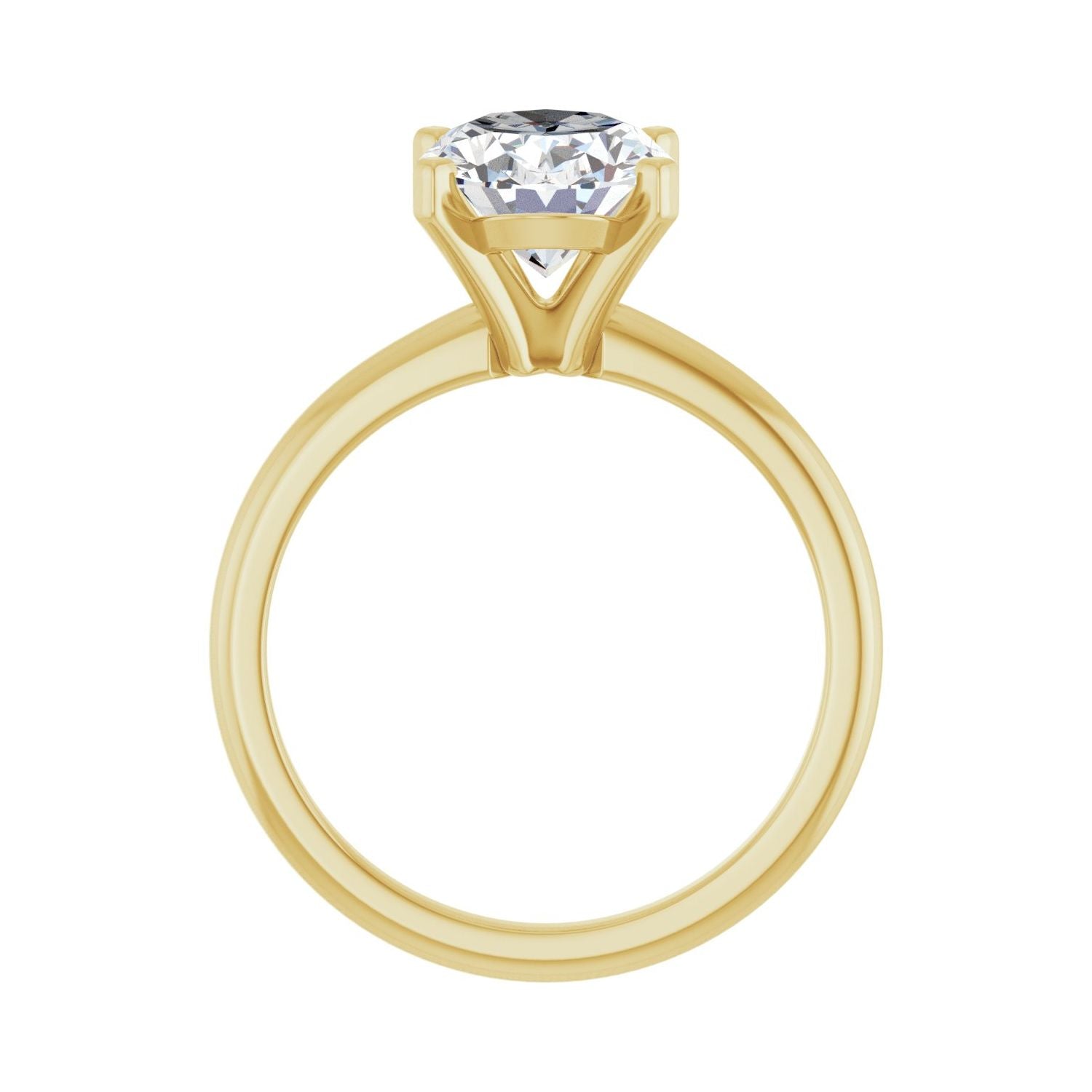 Oval Engagement Ring | Metal Type=14K Yellow Gold | Center Stone Size=2.5 CT | Image 2