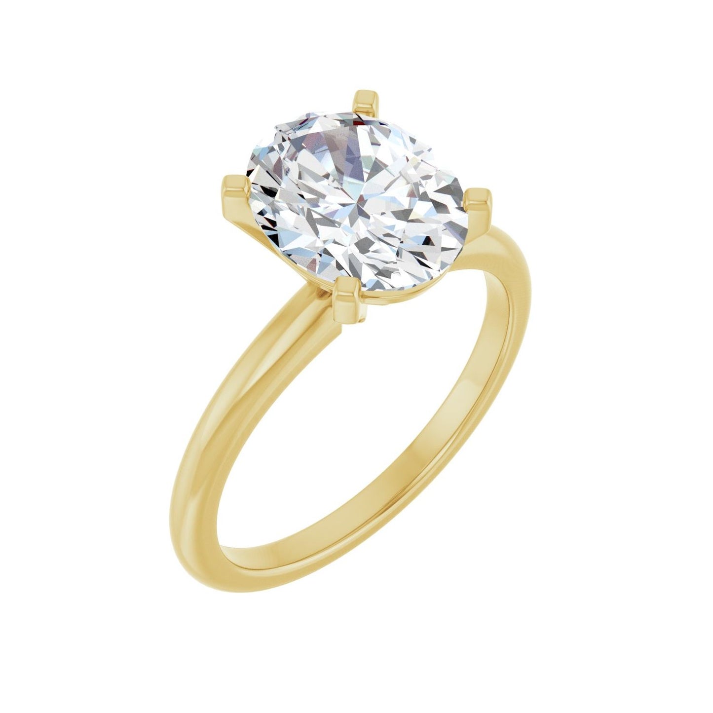 Oval Engagement Ring | Metal Type=14K Yellow Gold | Center Stone Size=2.5 CT | Image 1