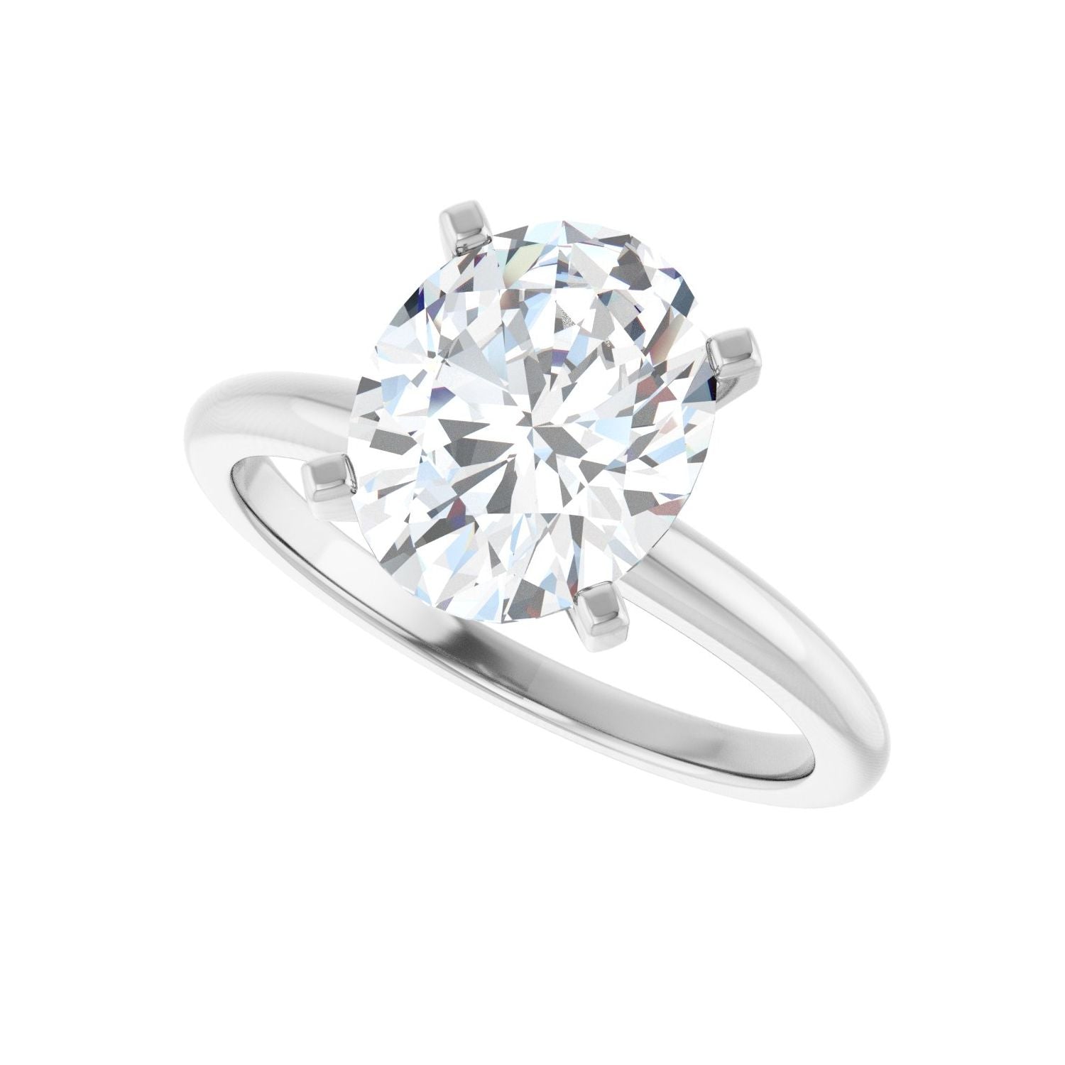Oval Engagement Ring | Metal Type=14K White Gold | Center Stone Size=2.5 CT | Image 5