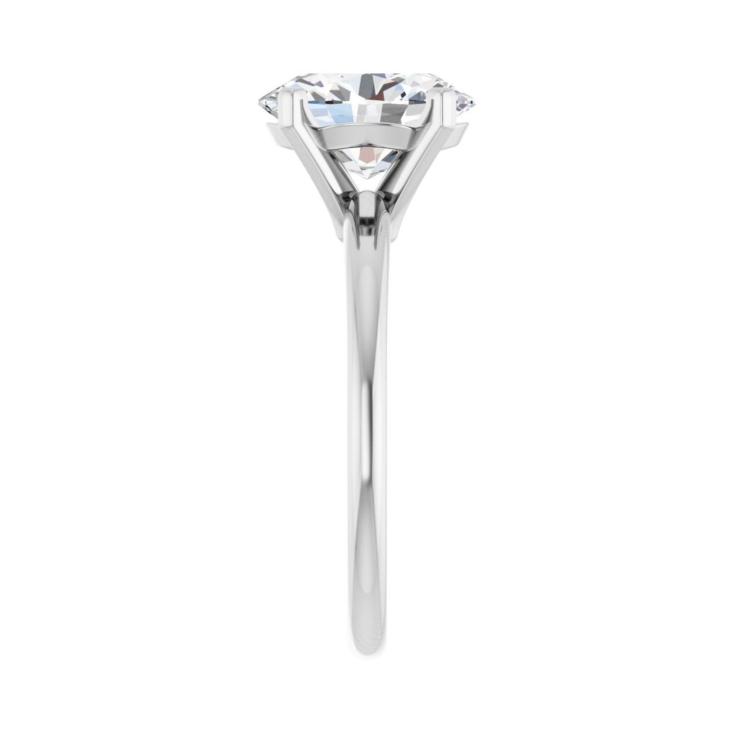 Oval Engagement Ring | Metal Type=14K White Gold | Center Stone Size=2.5 CT | Image 4