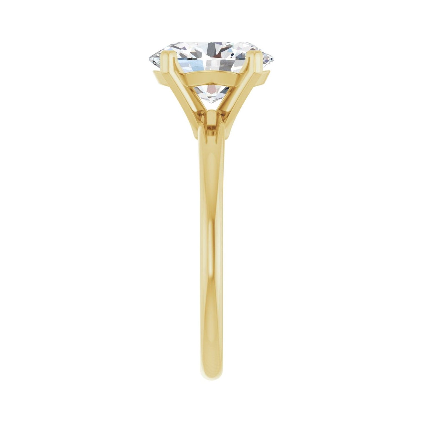 Oval Engagement Ring | Metal Type=14K Yellow Gold | Center Stone Size=2.5 CT | Image 4