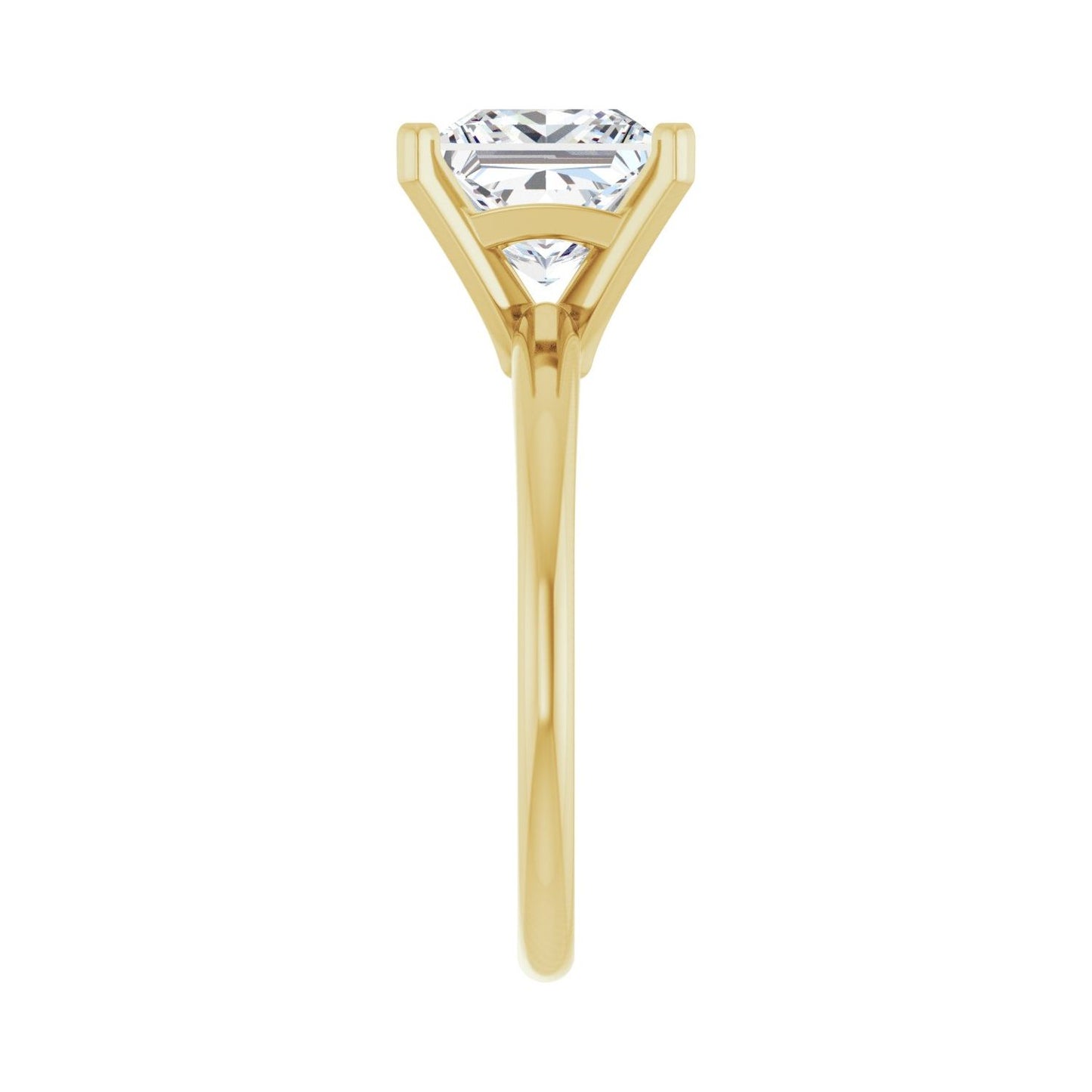 Square Engagement Ring | Metal Type=14K Yellow Gold | Center Stone Size=2.5 CT | Image 4