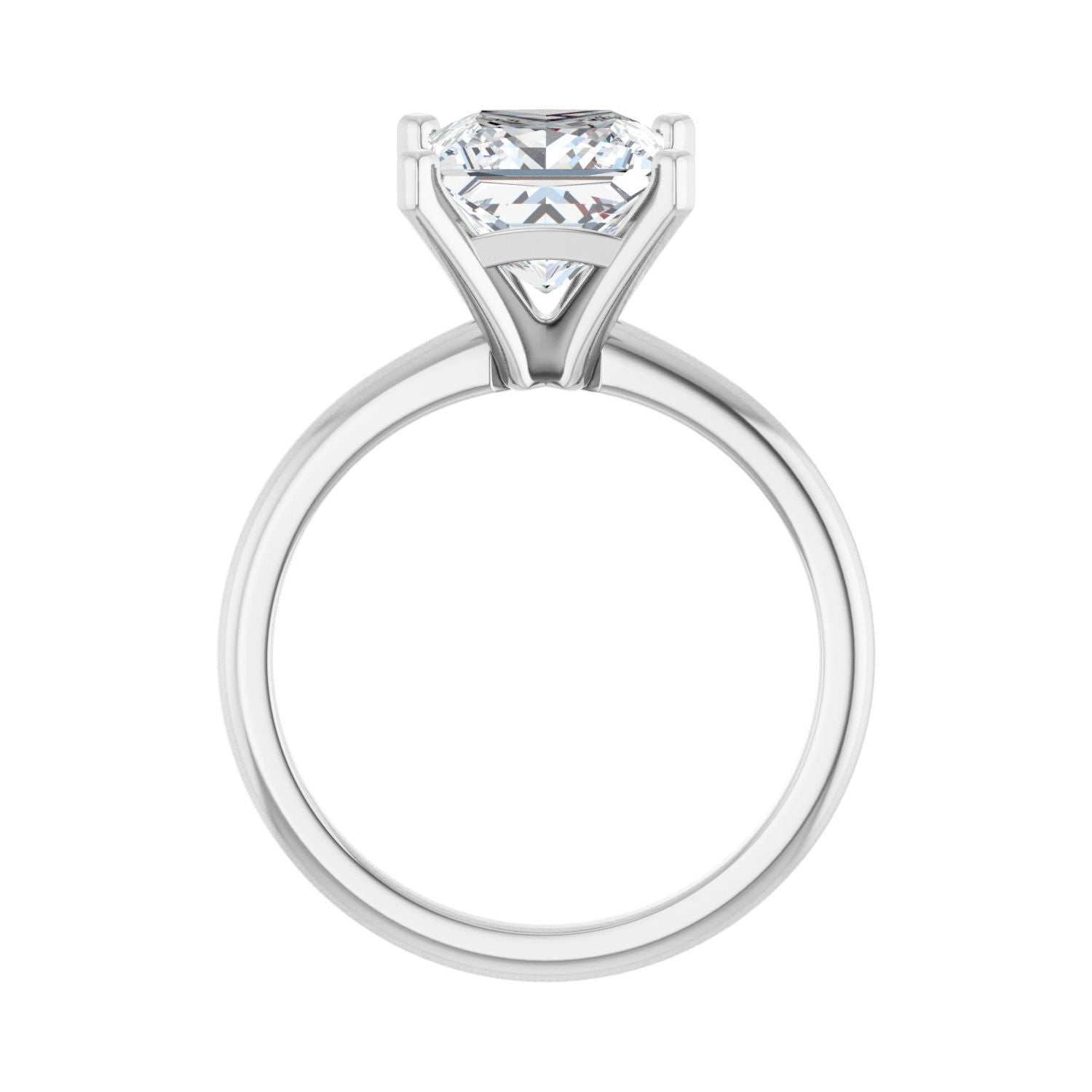 Square Engagement Ring | Metal Type=14K White Gold | Center Stone Size=2.5 CT | Image 2