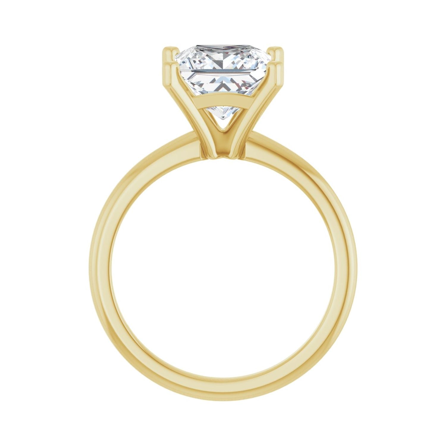 Square Engagement Ring | Metal Type=14K Yellow Gold | Center Stone Size=2.5 CT | Image 2