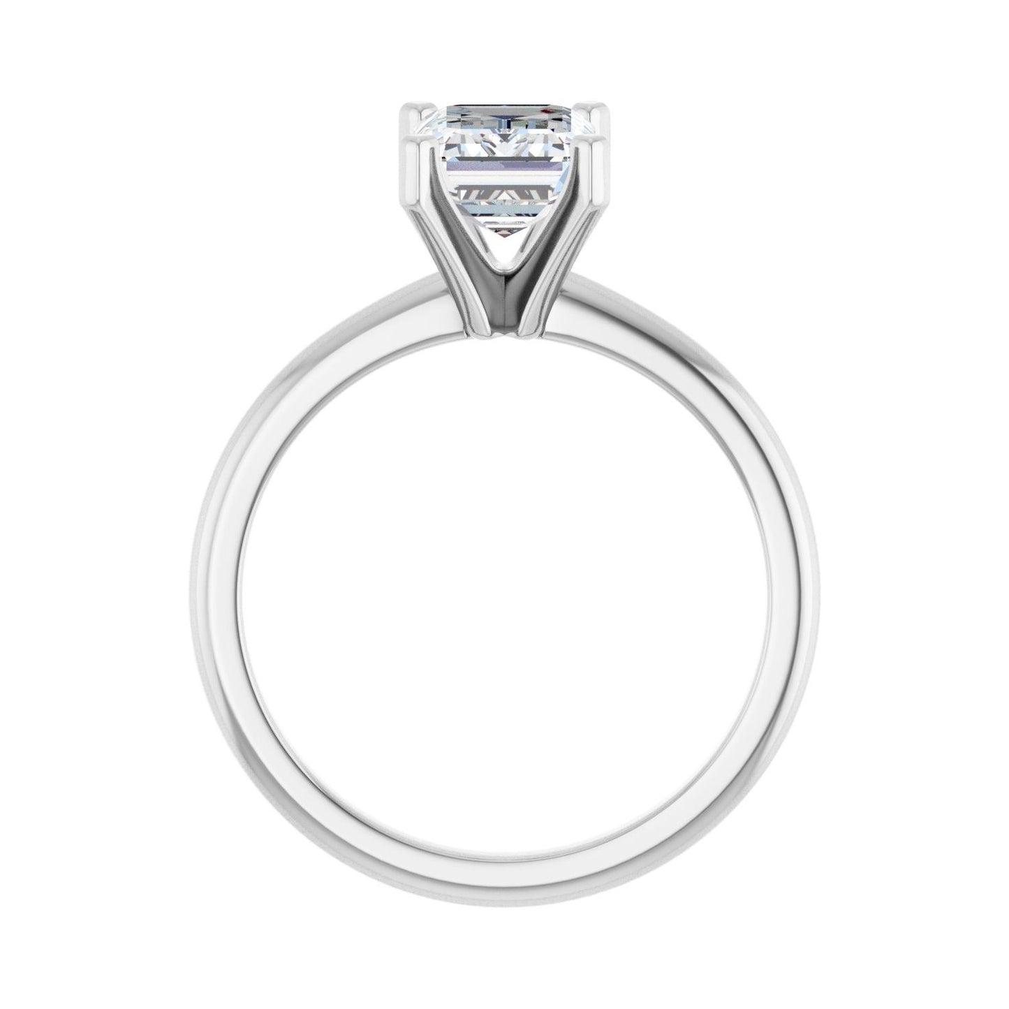 Emerald Engagement Ring | Metal Type=14K White Gold | Center Stone Size=2 CT | Image 2