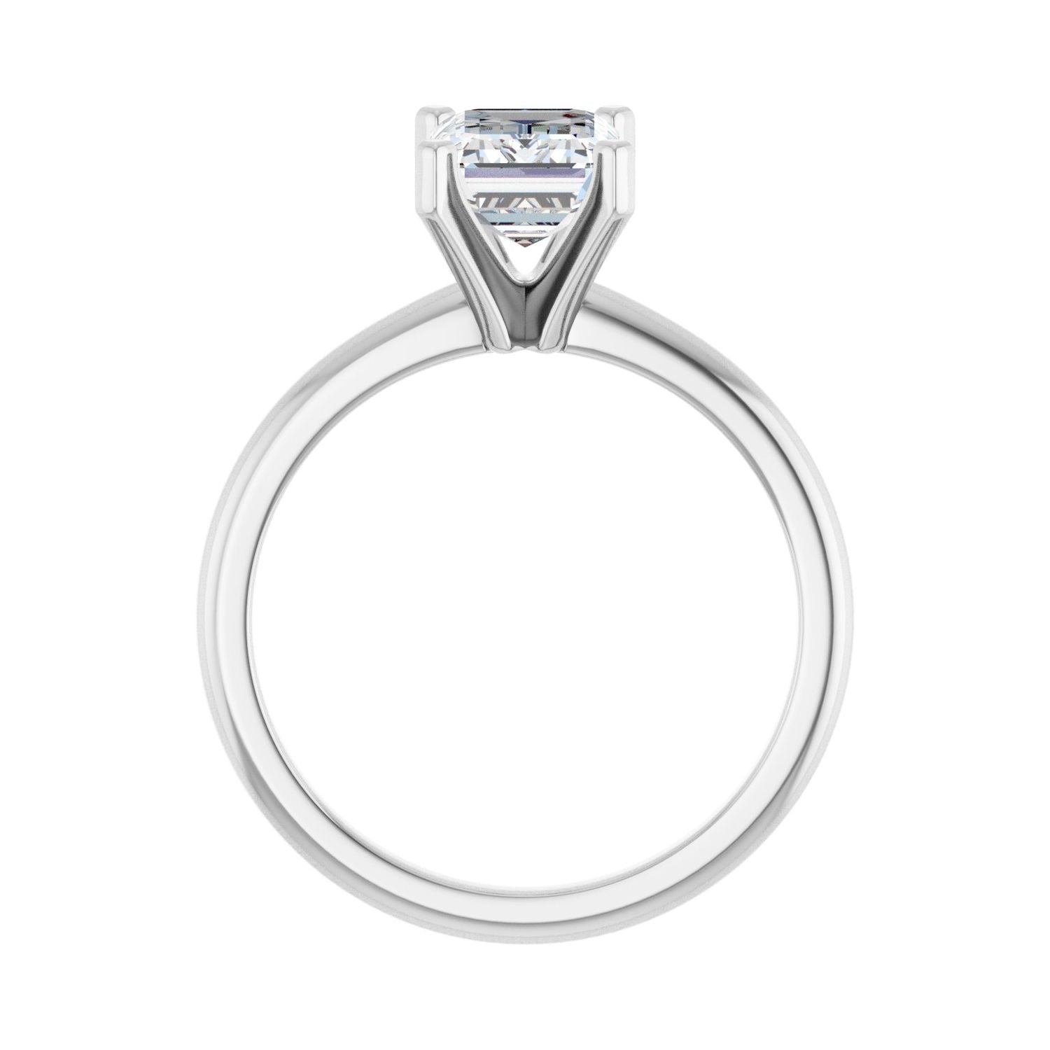 Emerald Engagement Ring | Metal Type=14K White Gold | Center Stone Size=2 CT | Image 2