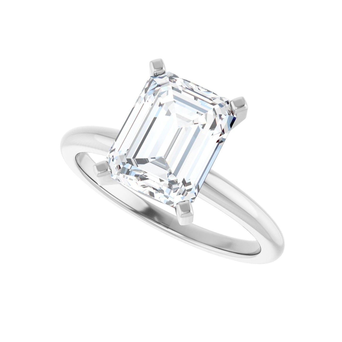 Emerald Engagement Ring | Metal Type=14K White Gold | Center Stone Size=2.5 CT | Image 5