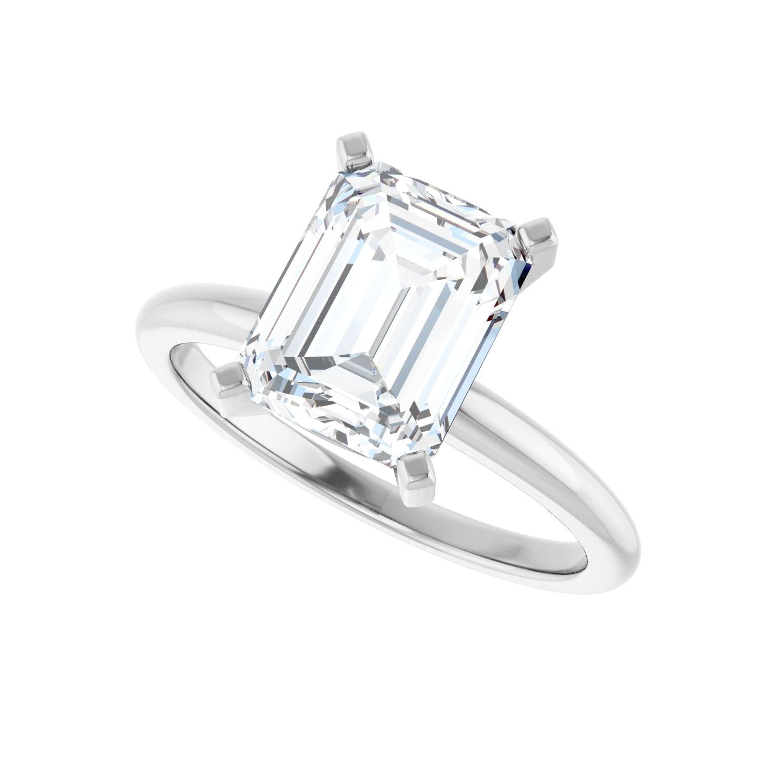 Emerald Engagement Ring | Metal Type=14K White Gold | Center Stone Size=2.5 CT | Image 5