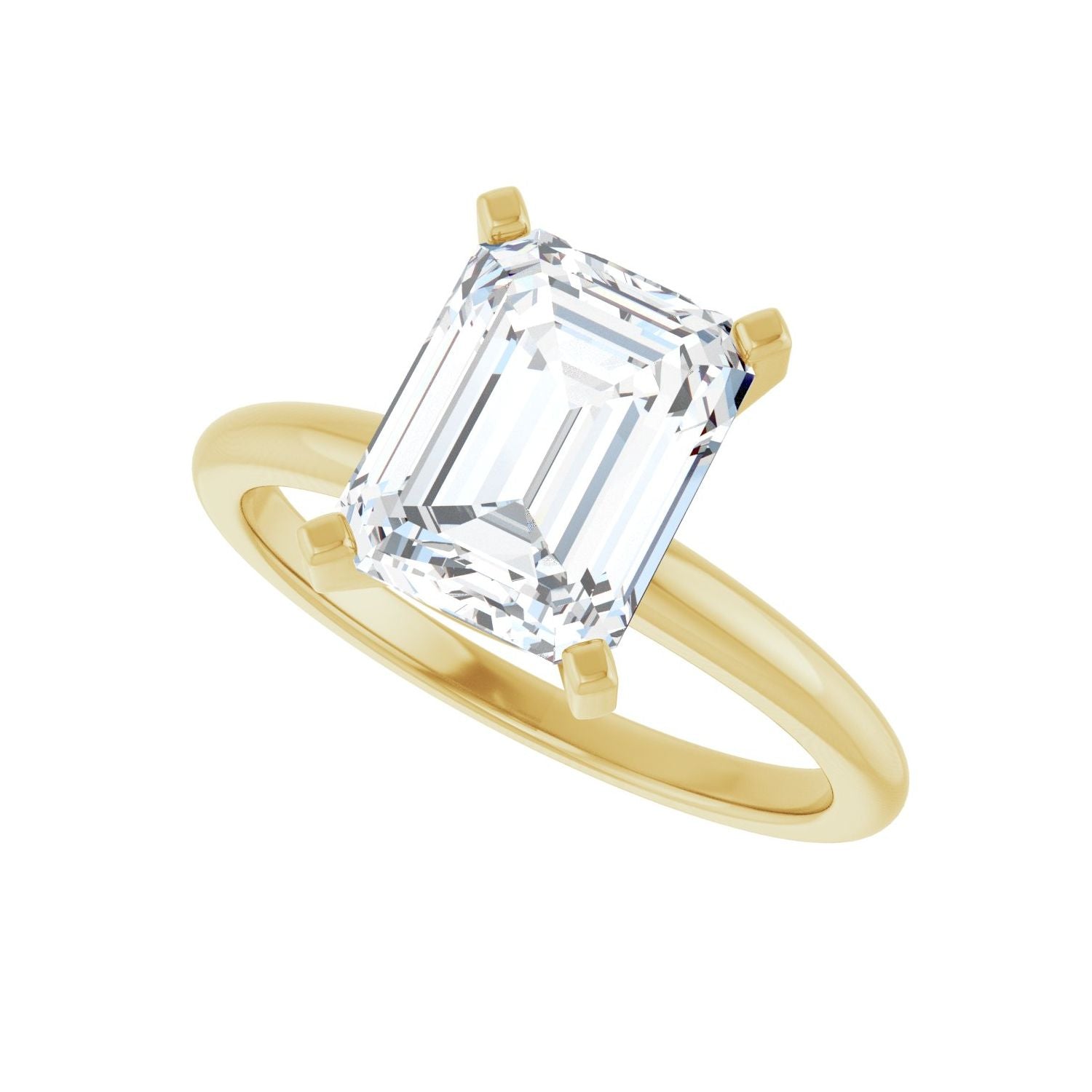 Emerald Engagement Ring | Metal Type=14K Yellow Gold | Center Stone Size=2.5 CT | Image 5