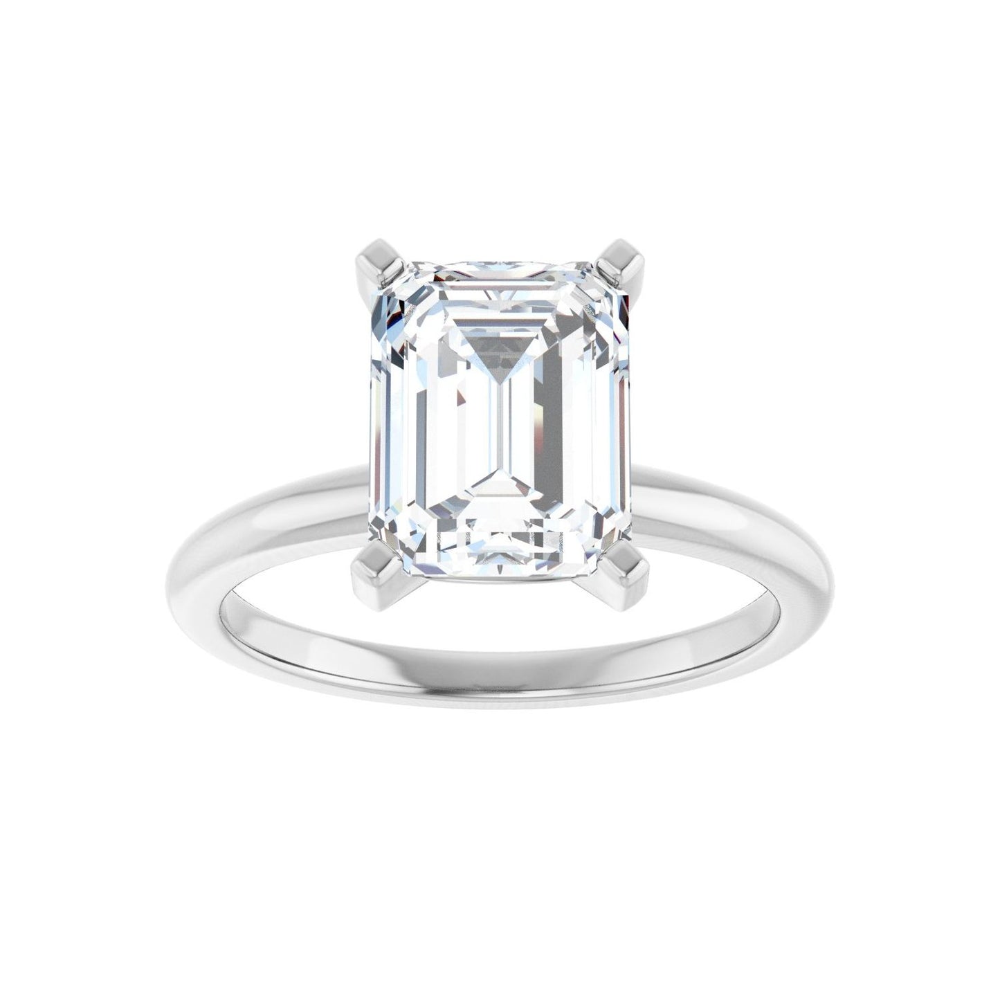 Emerald Engagement Ring | Metal Type=14K White Gold | Center Stone Size=2.5 CT | Image 3