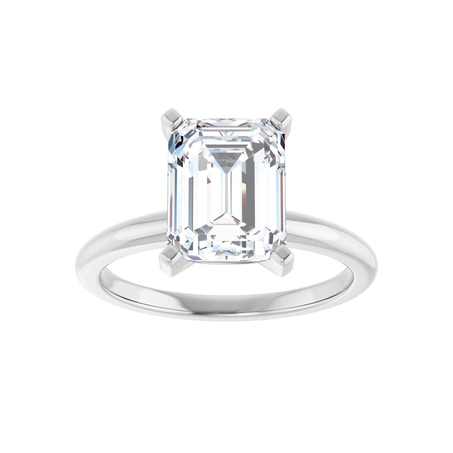 Emerald Engagement Ring | Metal Type=14K White Gold | Center Stone Size=2.5 CT | Image 3