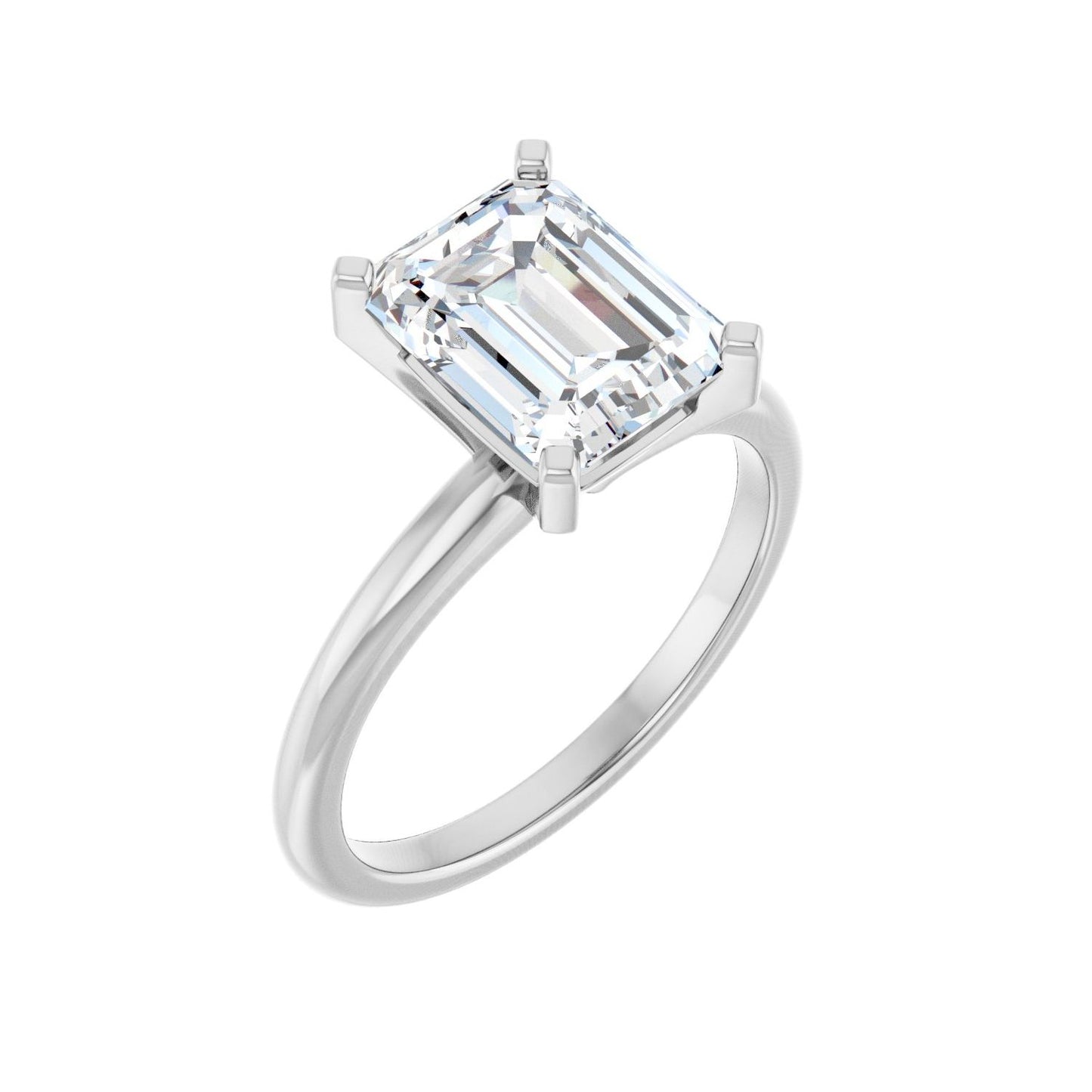 Emerald Engagement Ring | Metal Type=14K White Gold | Center Stone Size=2.5 CT | Image 1