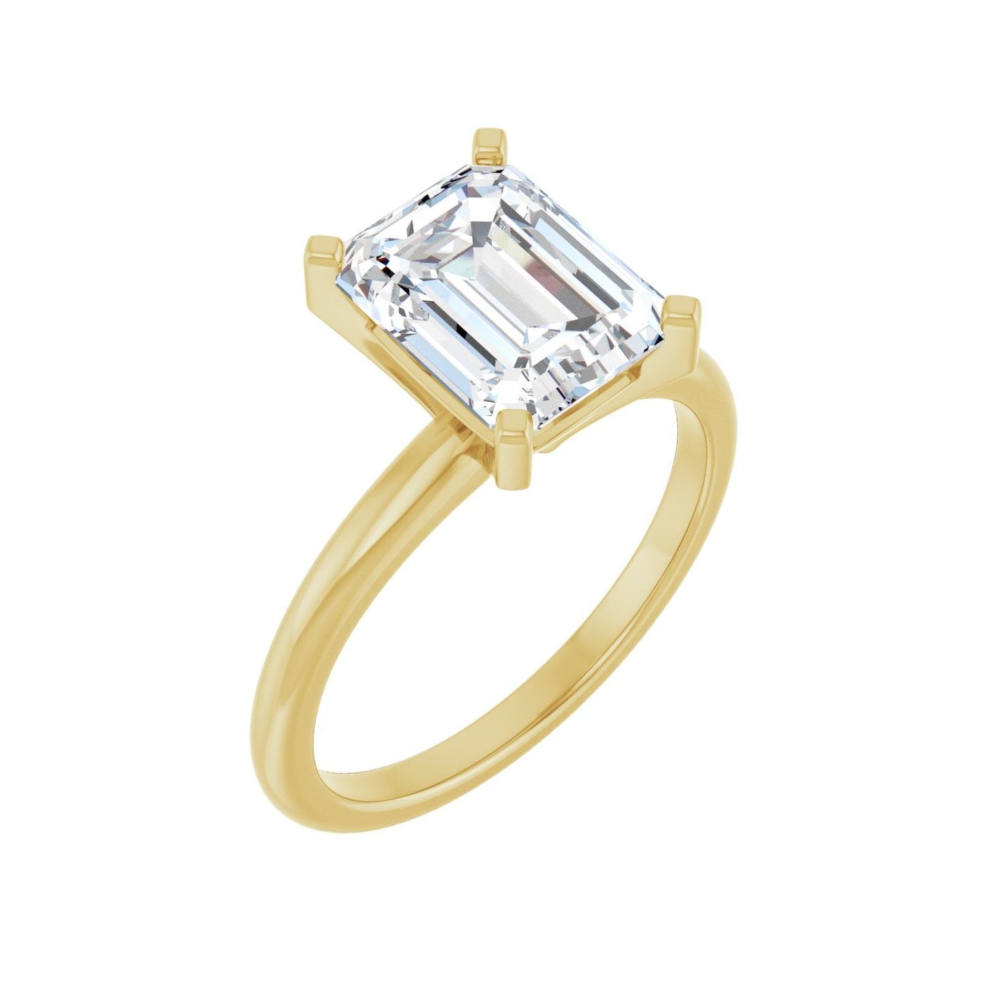 Emerald Engagement Ring | Metal Type=14K Yellow Gold | Center Stone Size=2.5 CT | Image 1