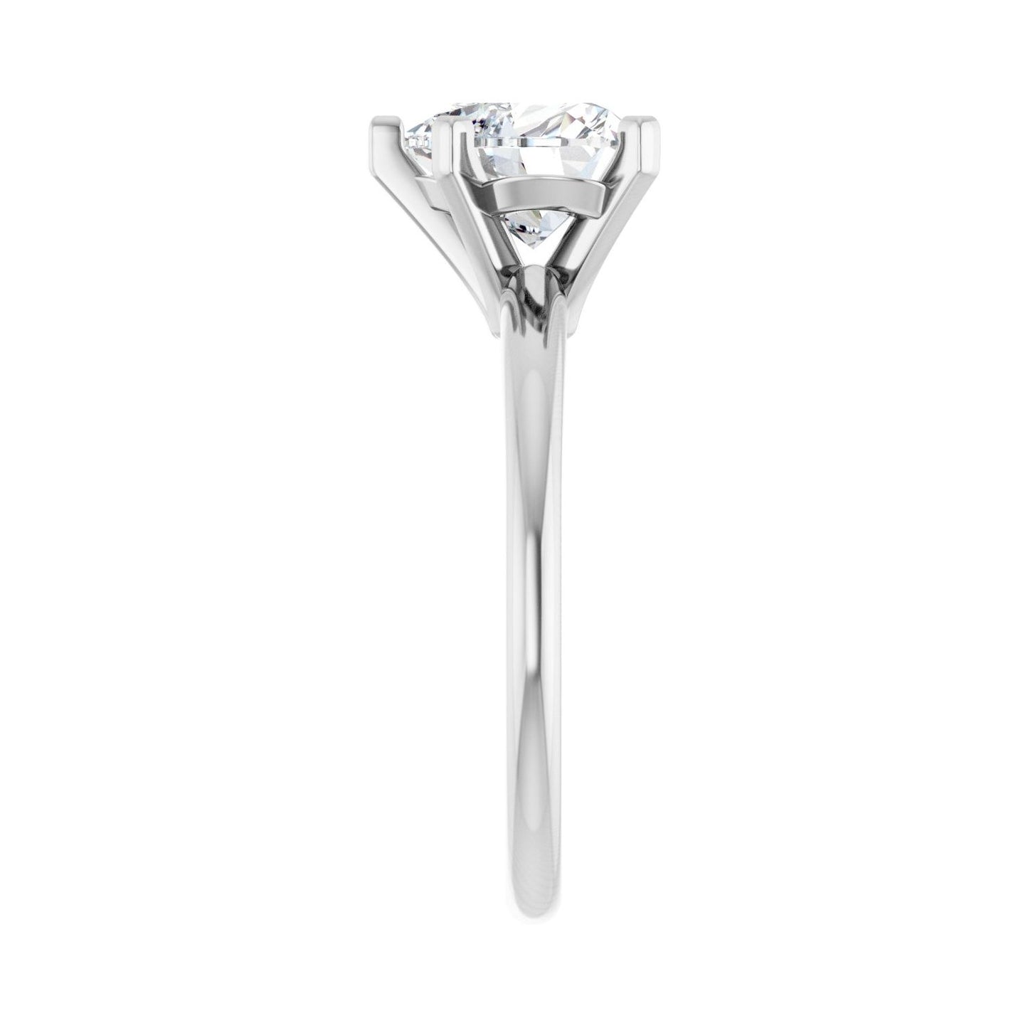 Heart Engagement Ring | Metal Type=14K White Gold | Center Stone Size=1.5 CT | Image 4