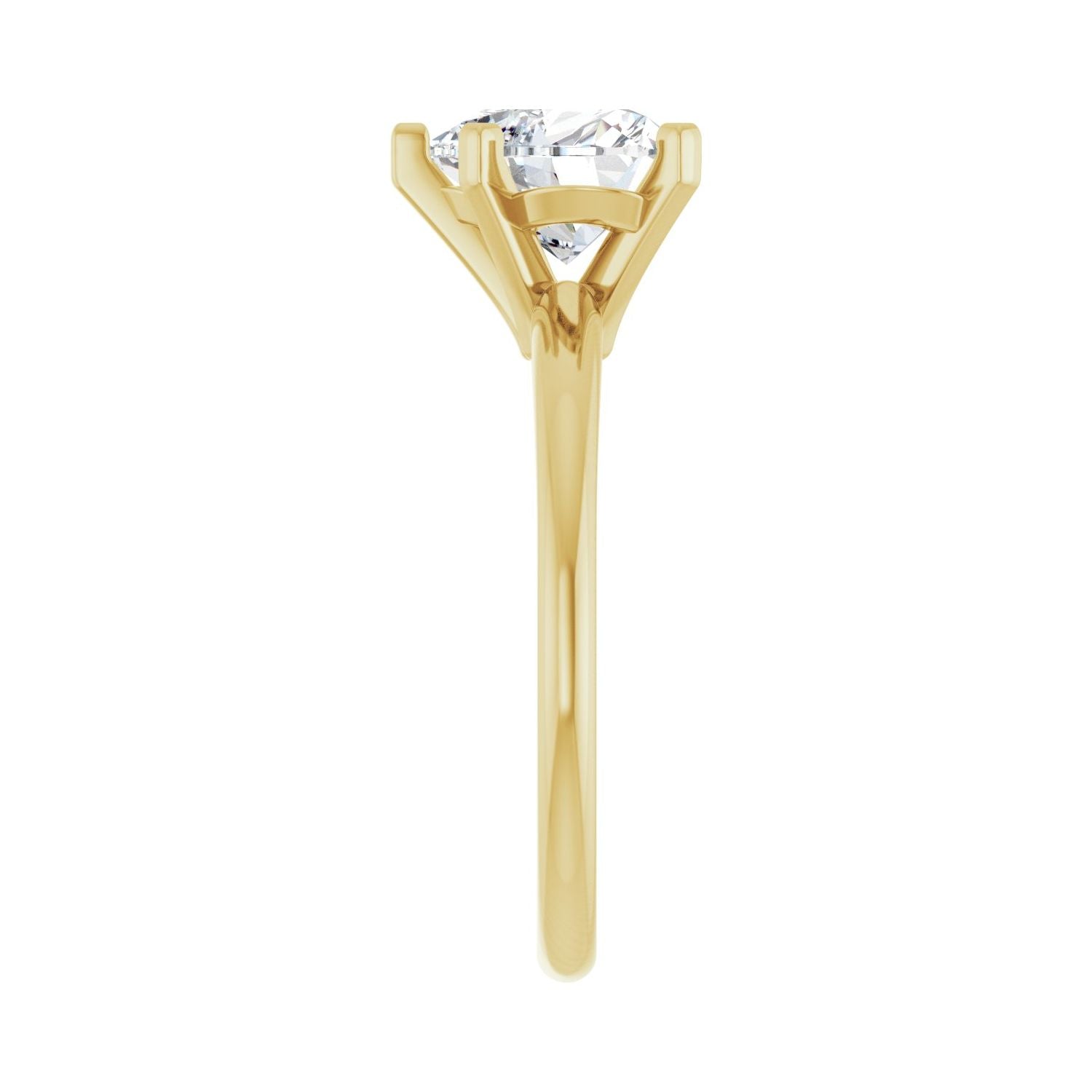 Heart Engagement Ring | Metal Type=14K Yellow Gold | Center Stone Size=1.5 CT | Image 4