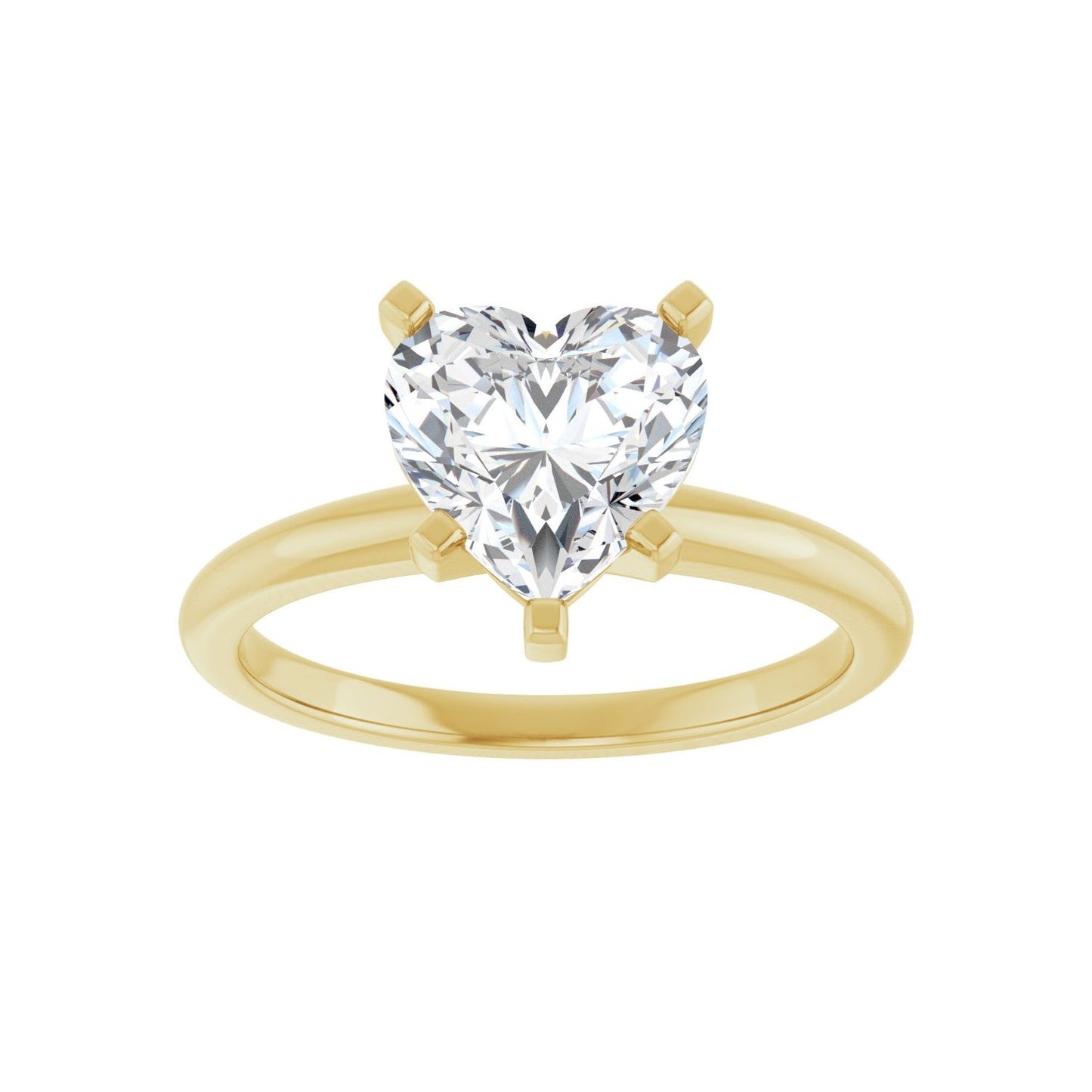 Heart Engagement Ring | Metal Type=14K Yellow Gold | Center Stone Size=1.5 CT | Image 3