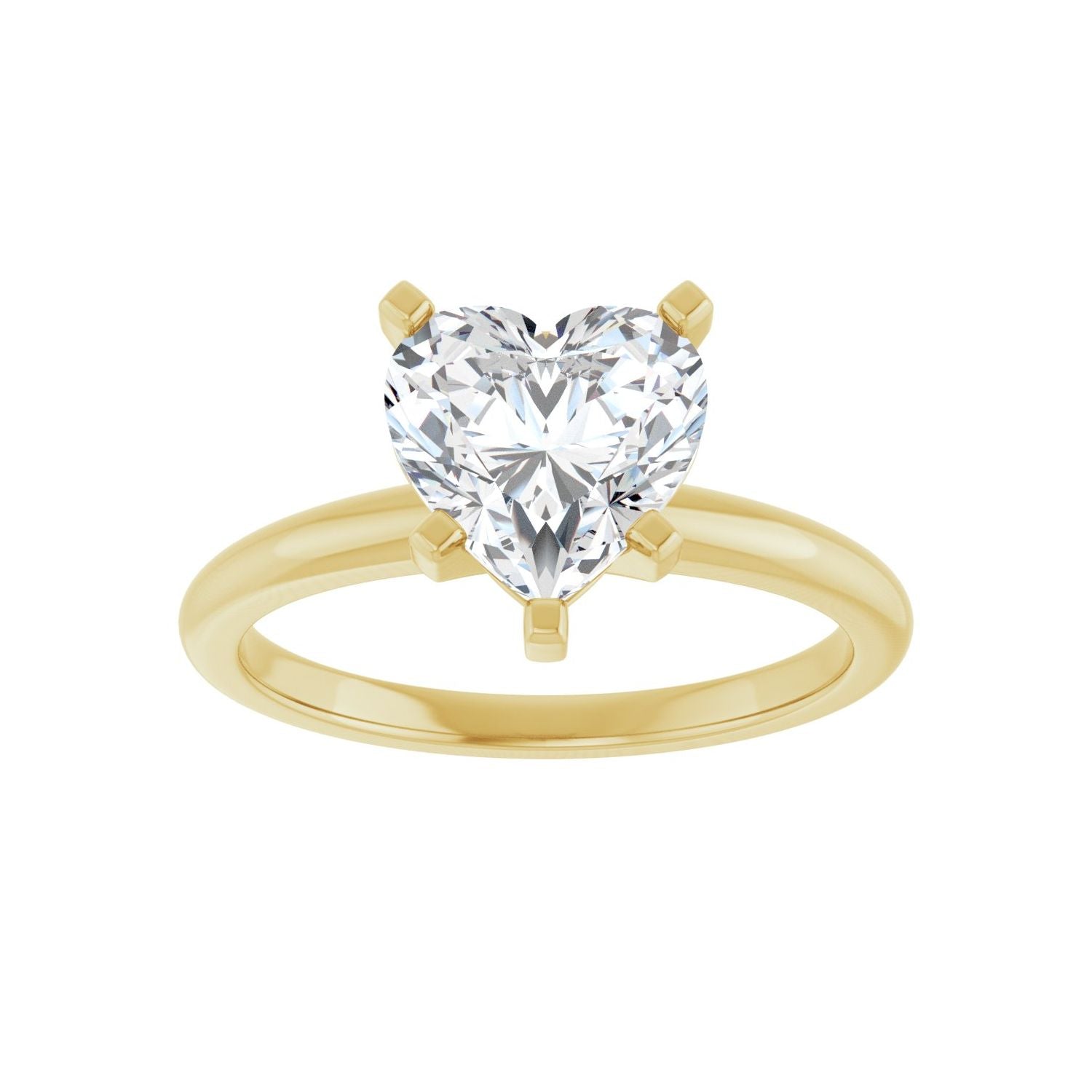 Heart Engagement Ring | Metal Type=14K Yellow Gold | Center Stone Size=1.5 CT | Image 3