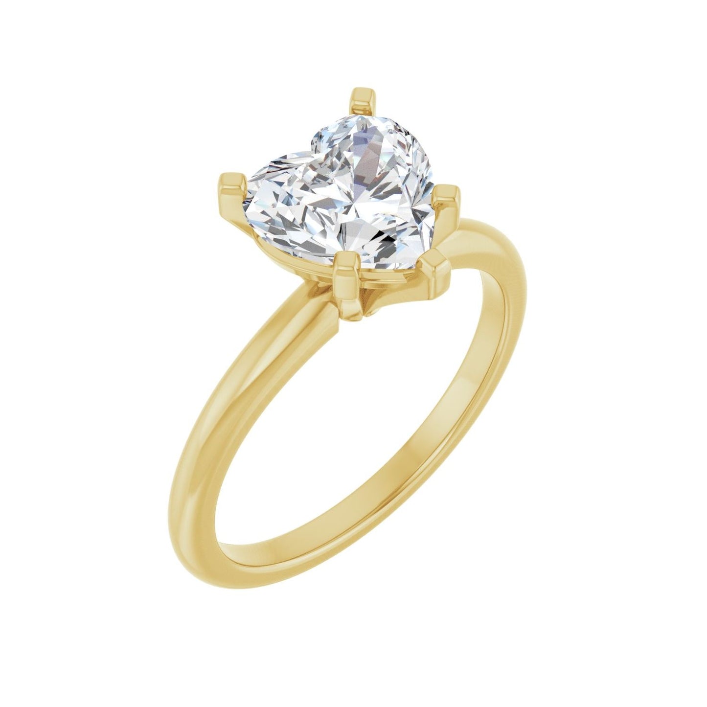 Heart Engagement Ring | Metal Type=14K Yellow Gold | Center Stone Size=1.5 CT | Image 1