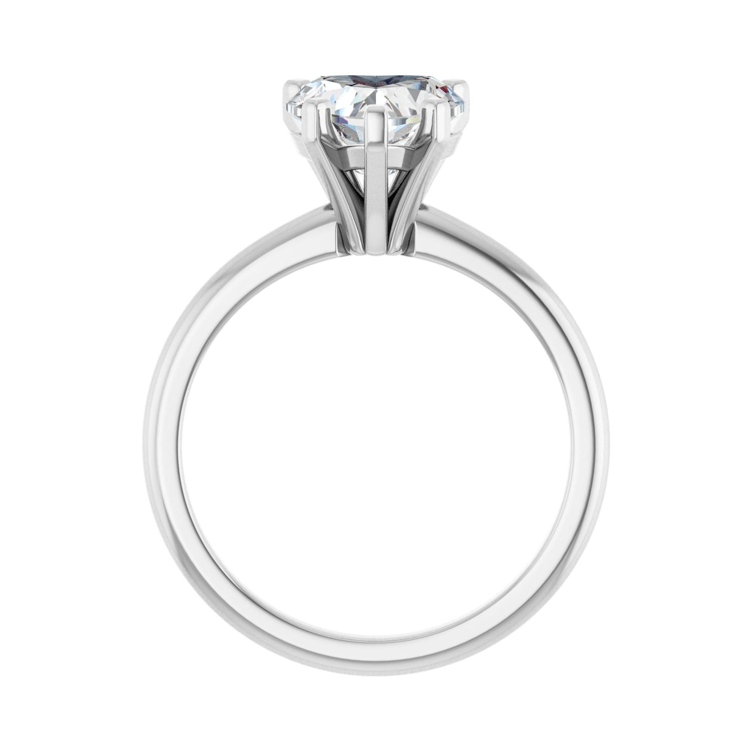 Heart Engagement Ring | Metal Type=14K White Gold | Center Stone Size=1.5 CT | Image 2