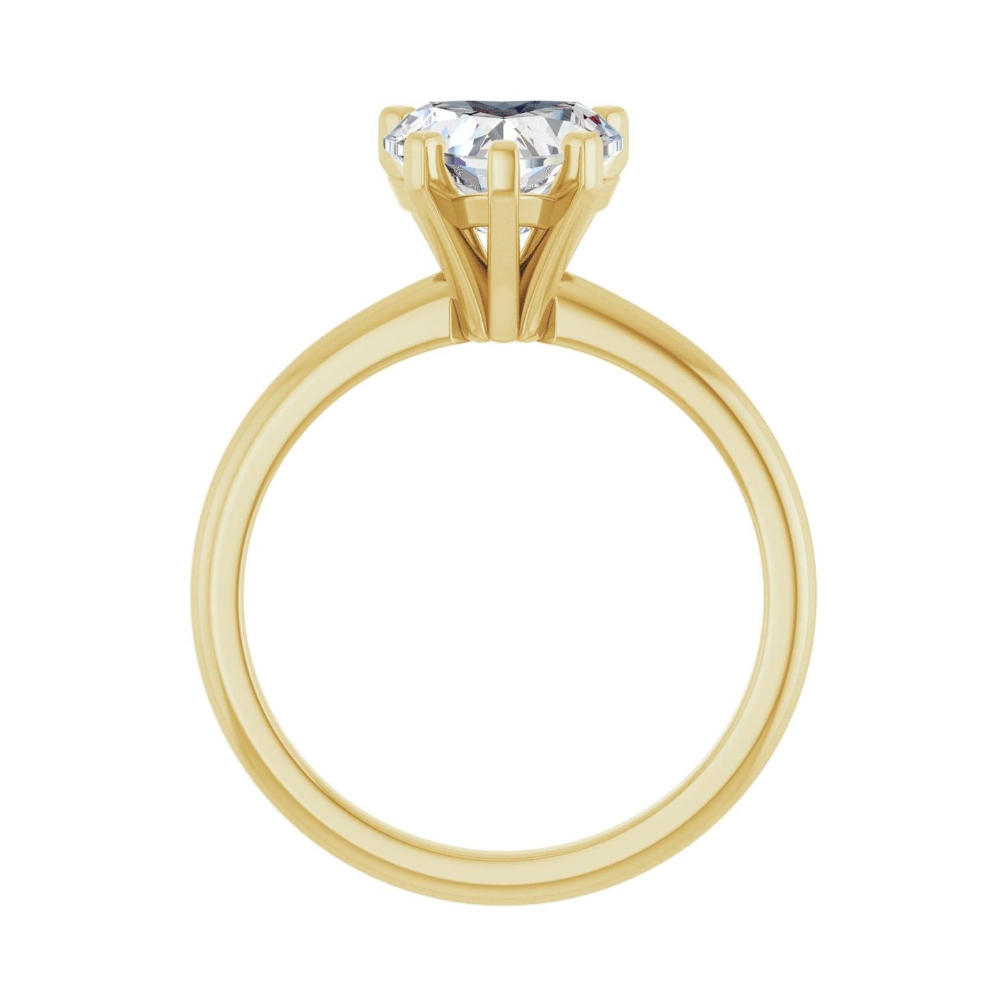 Heart Engagement Ring | Metal Type=14K Yellow Gold | Center Stone Size=1.5 CT | Image 2
