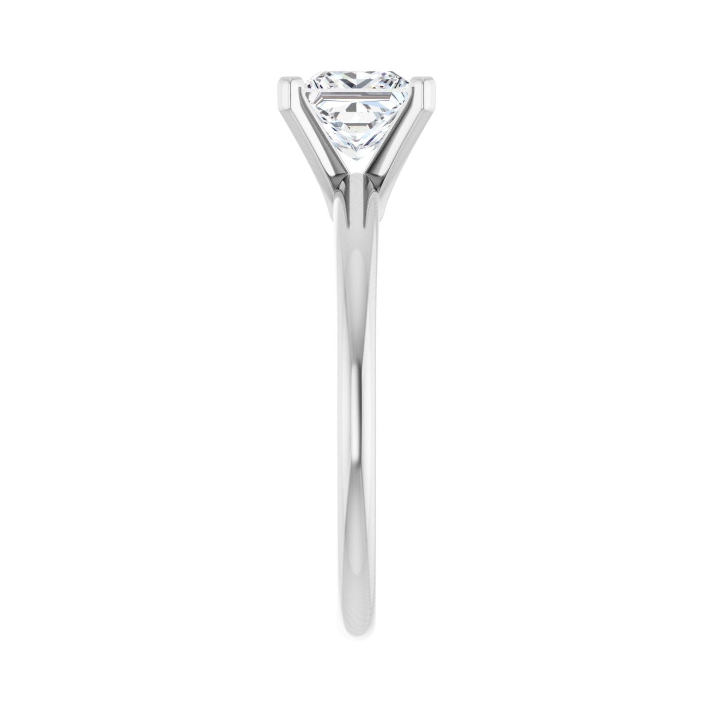 Square Engagement Ring | Metal Type=14K White Gold | Center Stone Size=1 CT | Image 4