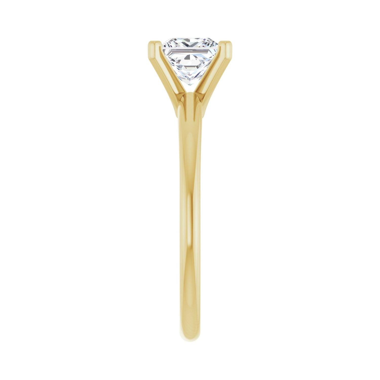Square Engagement Ring | Metal Type=14K Yellow Gold | Center Stone Size=1 CT | Image 4