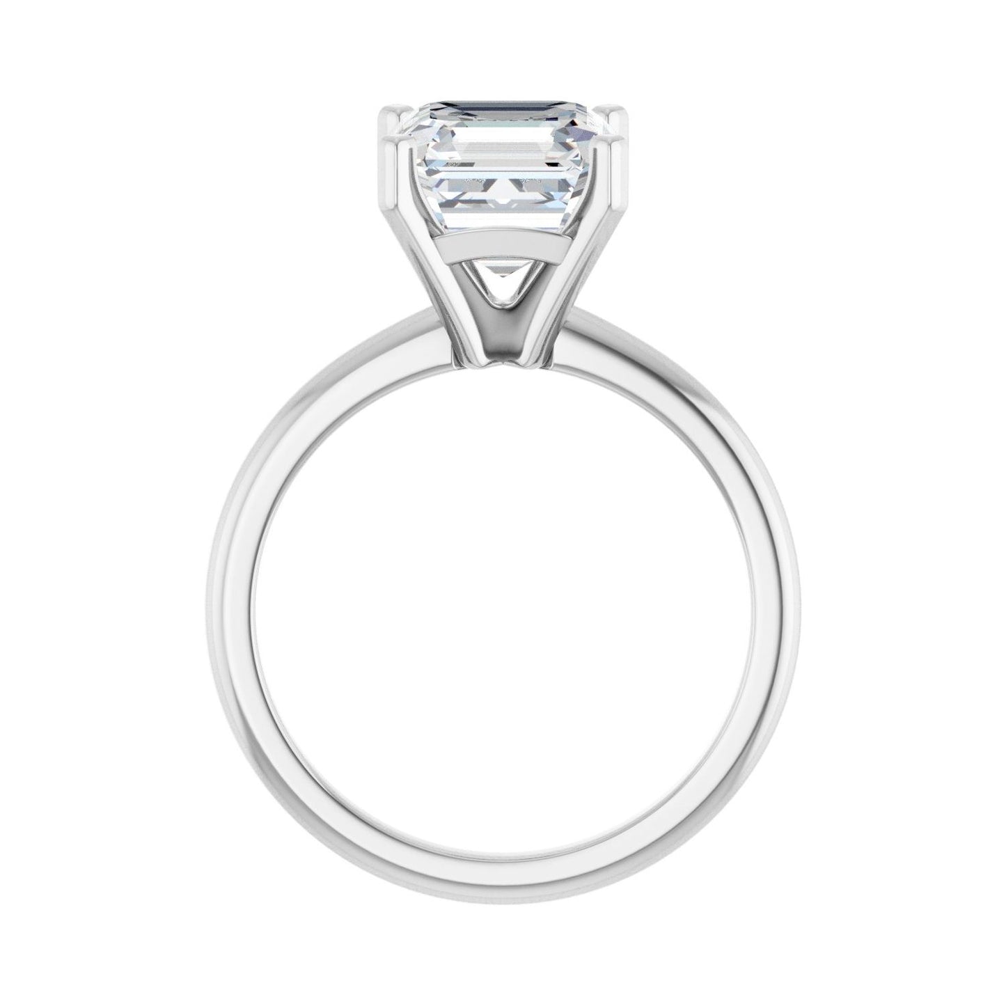 Asscher Engagement Ring | Metal Type=14K White Gold | Center Stone Size=3 CT | Image 2