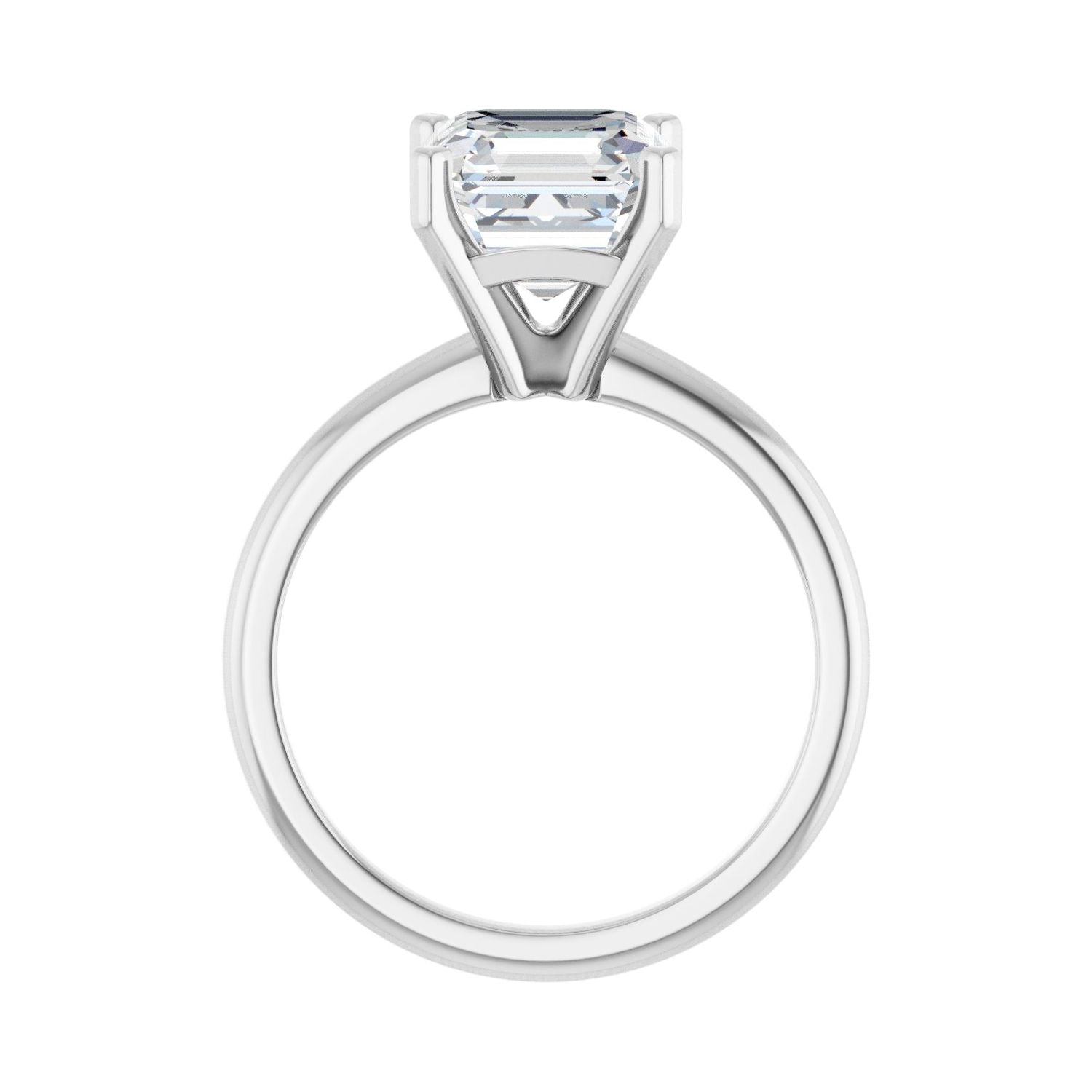 Asscher Engagement Ring | Metal Type=14K White Gold | Center Stone Size=3 CT | Image 2